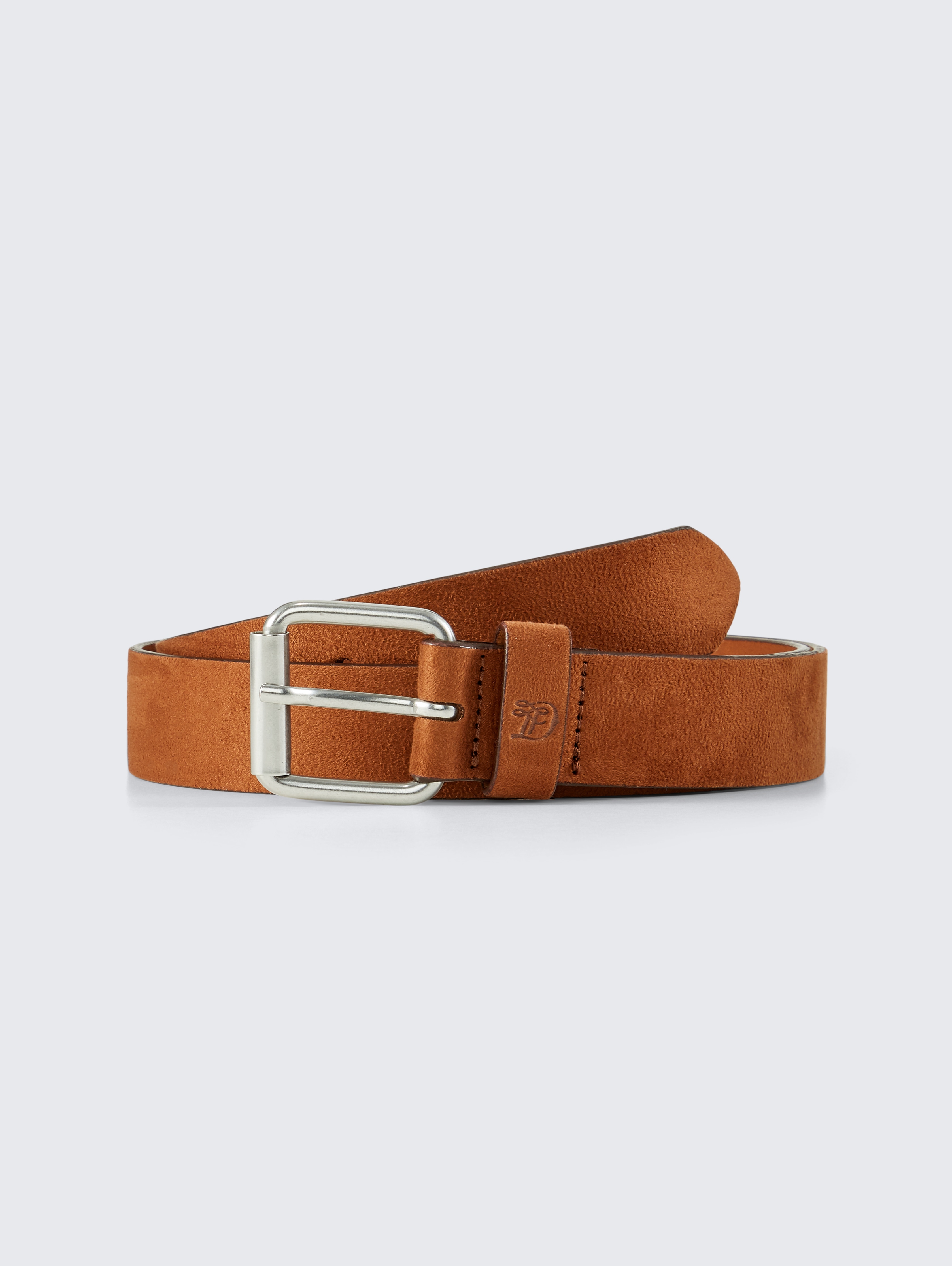 TTDOLLY Velourledergürtel mit eckiger Dornschließe von Denim Female, light brown uni