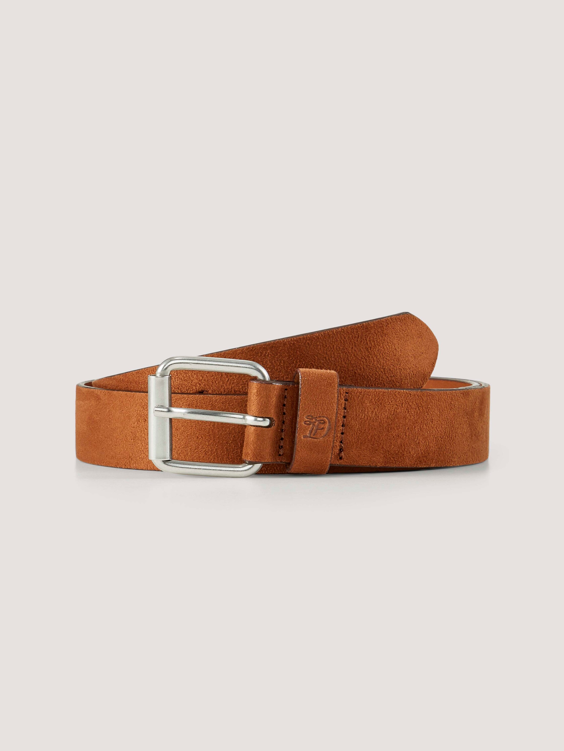 Veloursleder Gürtel - braun - 