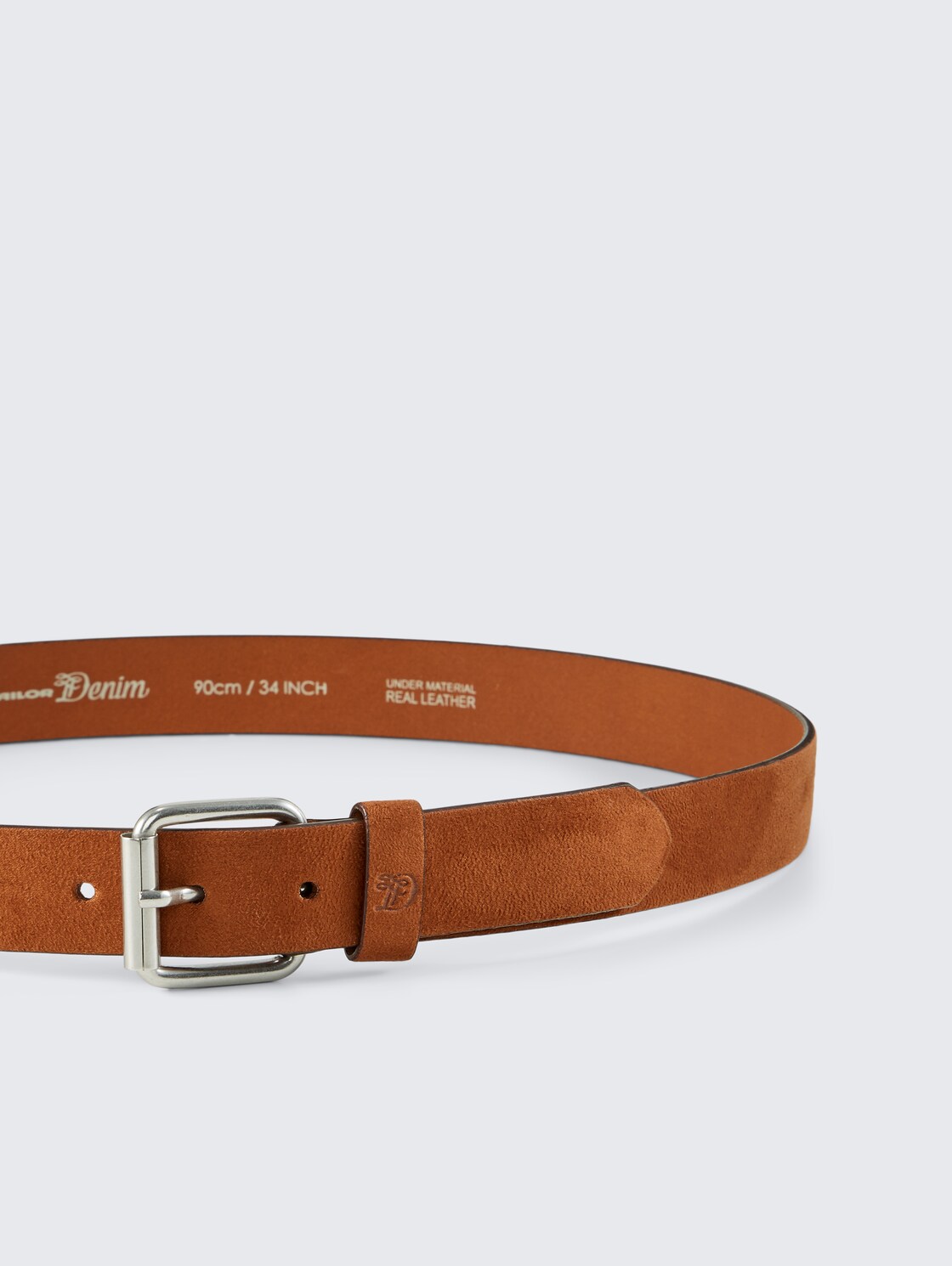 TTDOLLY Velourledergürtel mit eckiger Dornschließe - light brown uni - Produkt-Ansicht von oben 