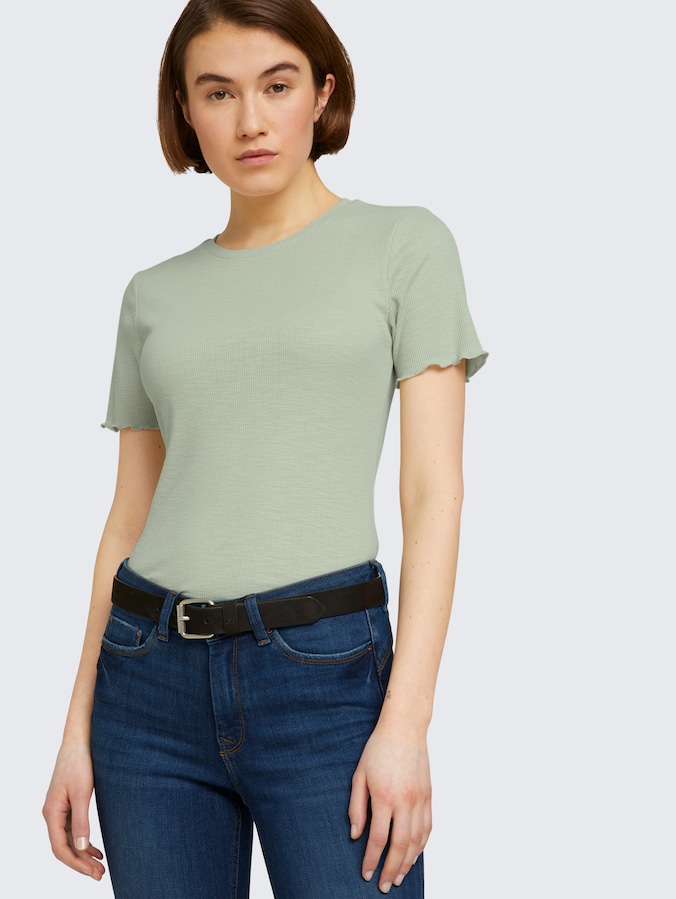 TTDOLLY Velourledergürtel mit eckiger Dornschließe von Denim Female, black uni