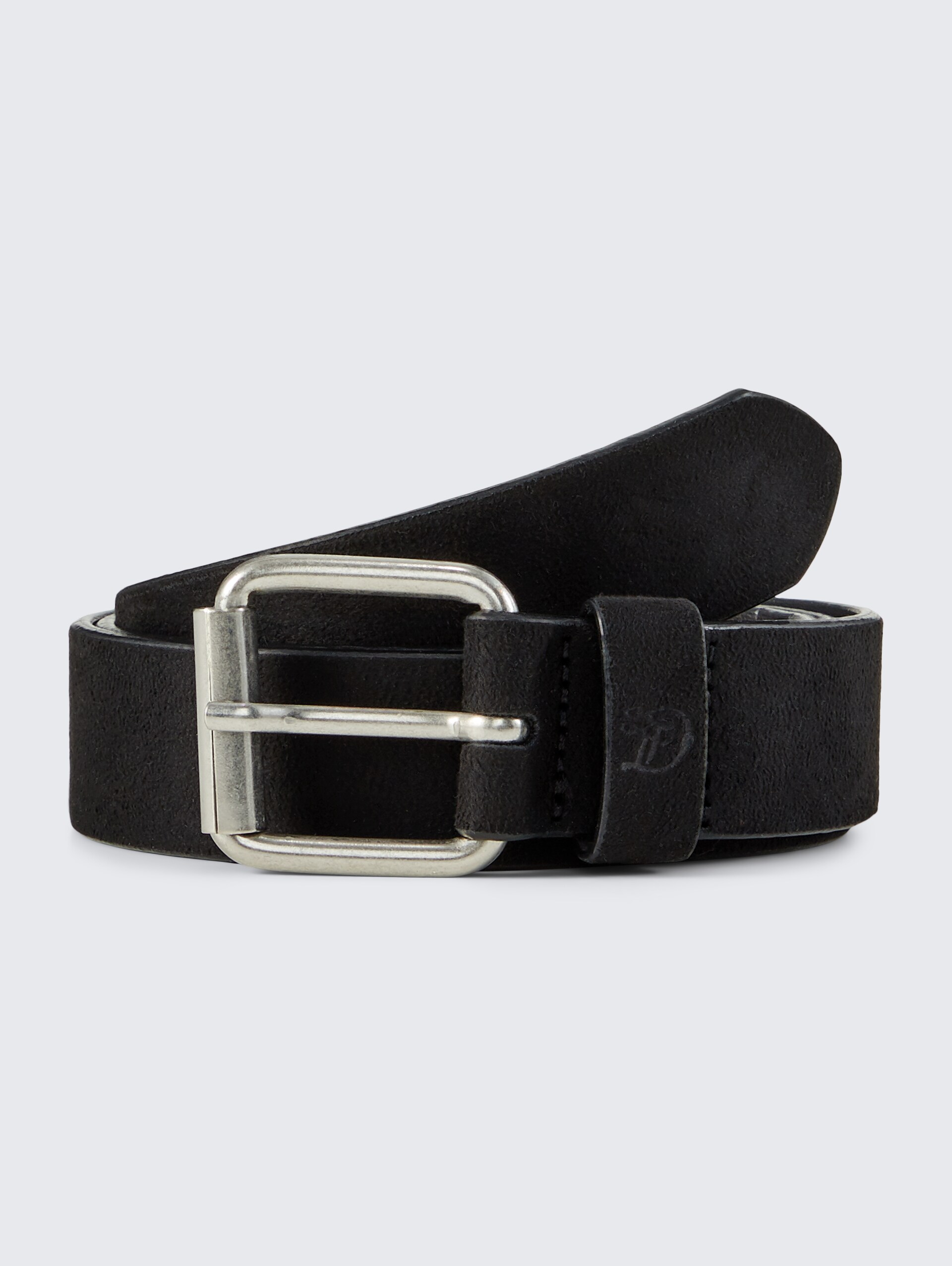 TTDOLLY Velourledergürtel mit eckiger Dornschließe - black uni - Vorder-Produkt-Ansicht