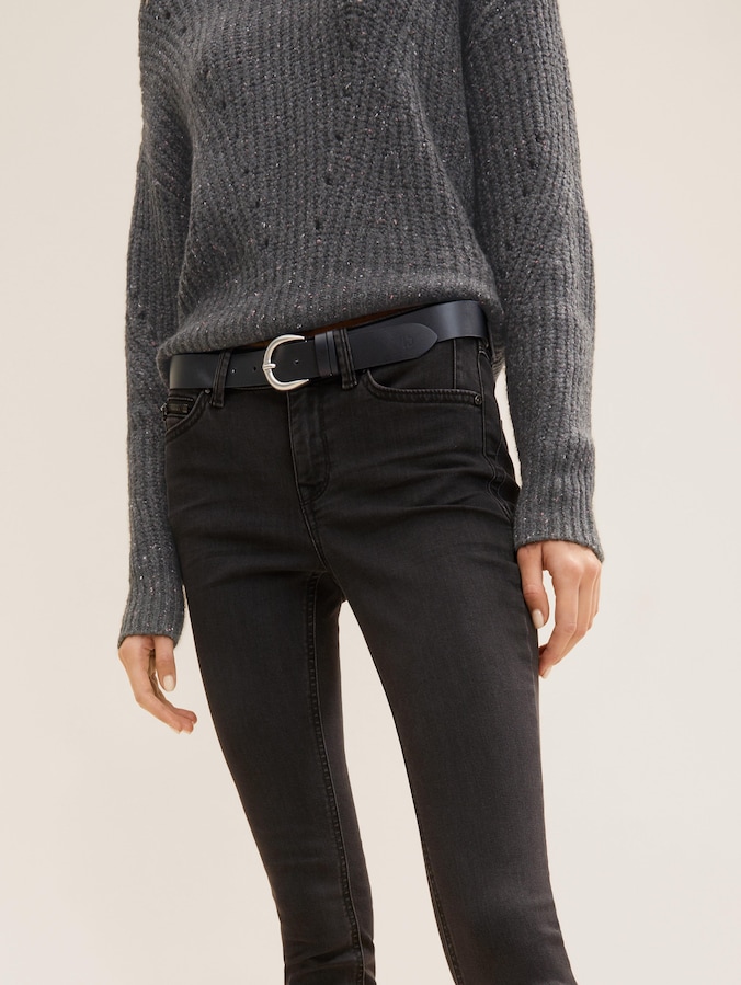 TTCARRIE Ledergürtel mit abgerundeter Dornschließe von Denim Female, navy uni