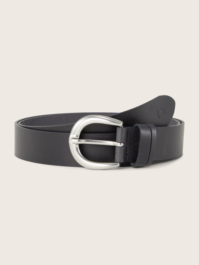 TTCARRIE leren riem met afgeronde gesp door Denim Female, navy uni
