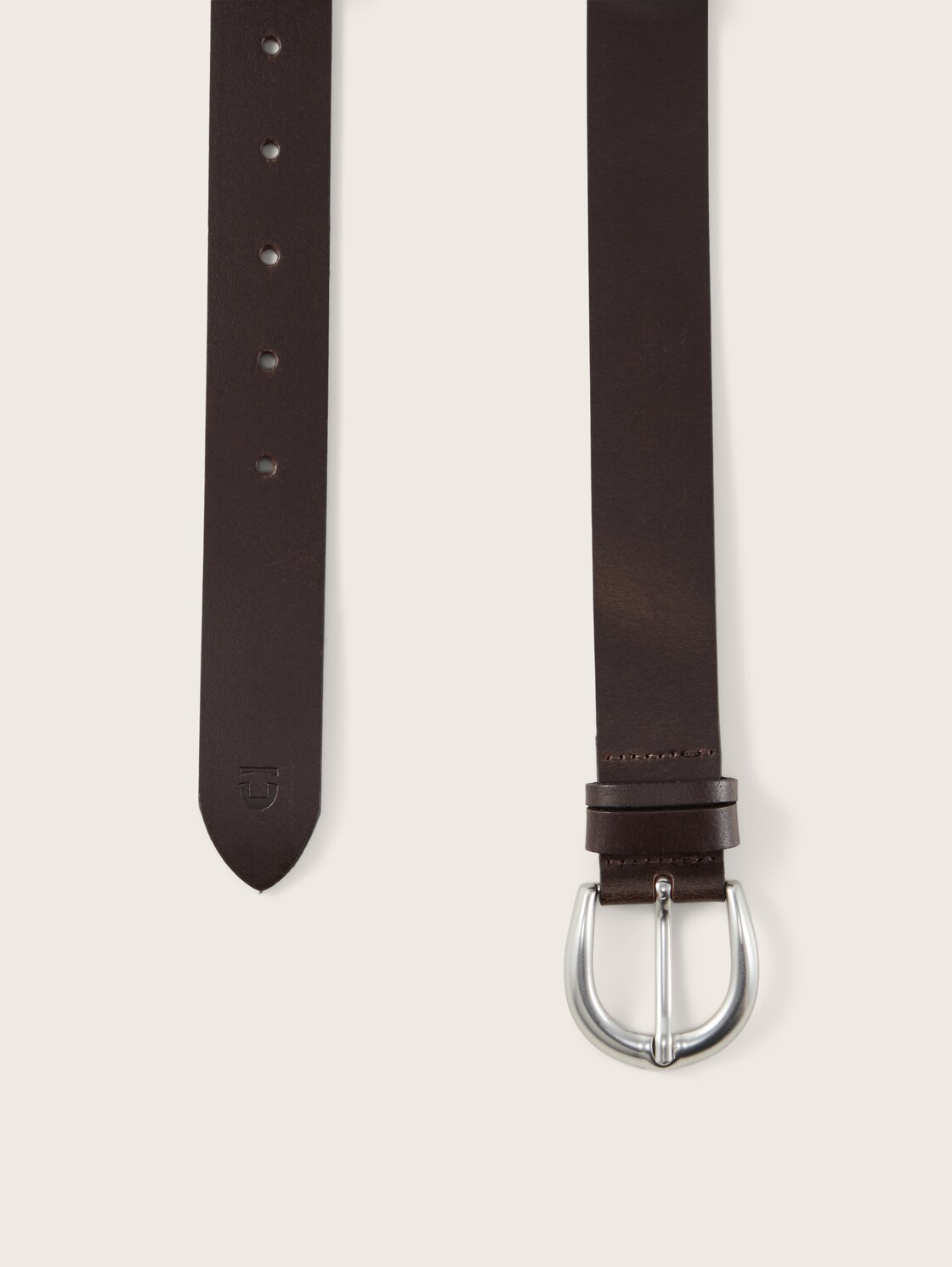 TTCARRIE Ledergürtel mit abgerundeter Dornschließe - brown uni - Produkt-Ansicht von oben 