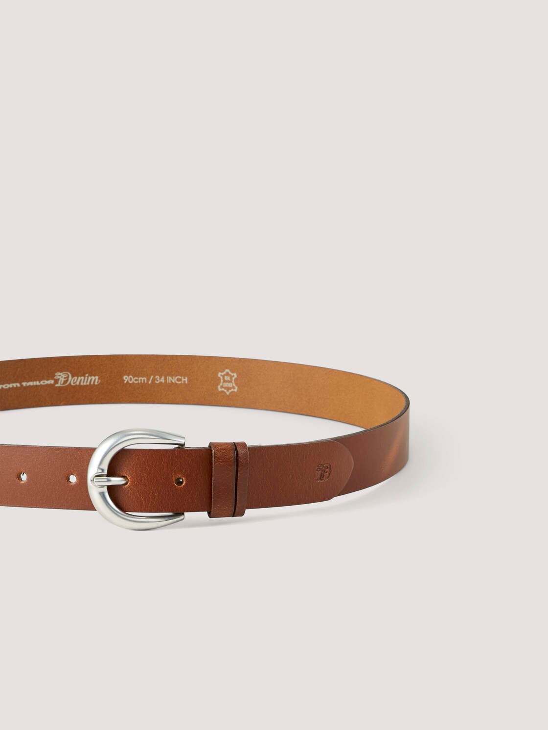 TTCARRIE Ledergürtel mit abgerundeter Dornschließe - light brown uni - Produkt-Ansicht von oben 