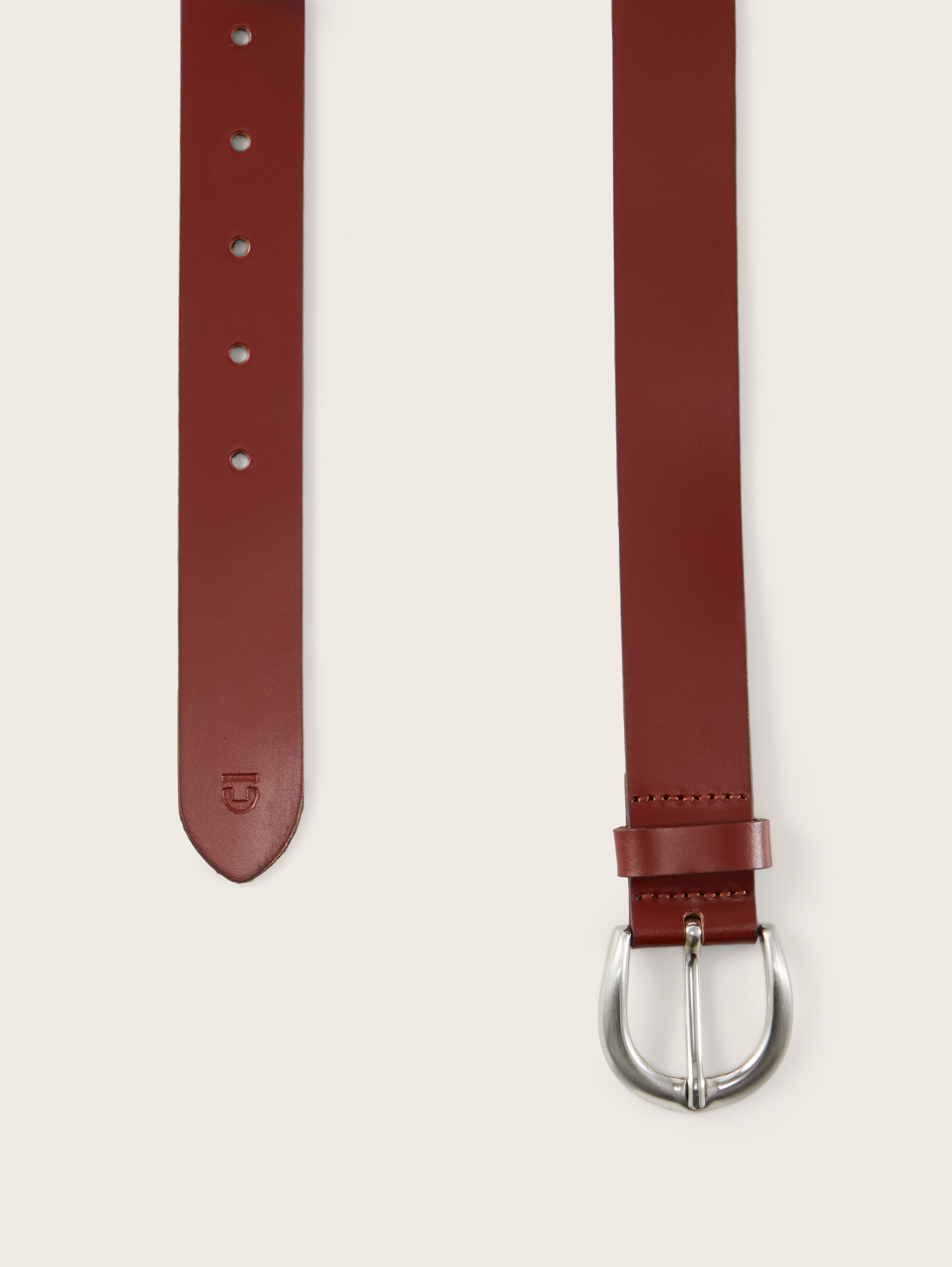 TTDKATY Ledergürtel mit abgerundeter Dornschließe - light_brown_uni - Produkt-Ansicht von oben 