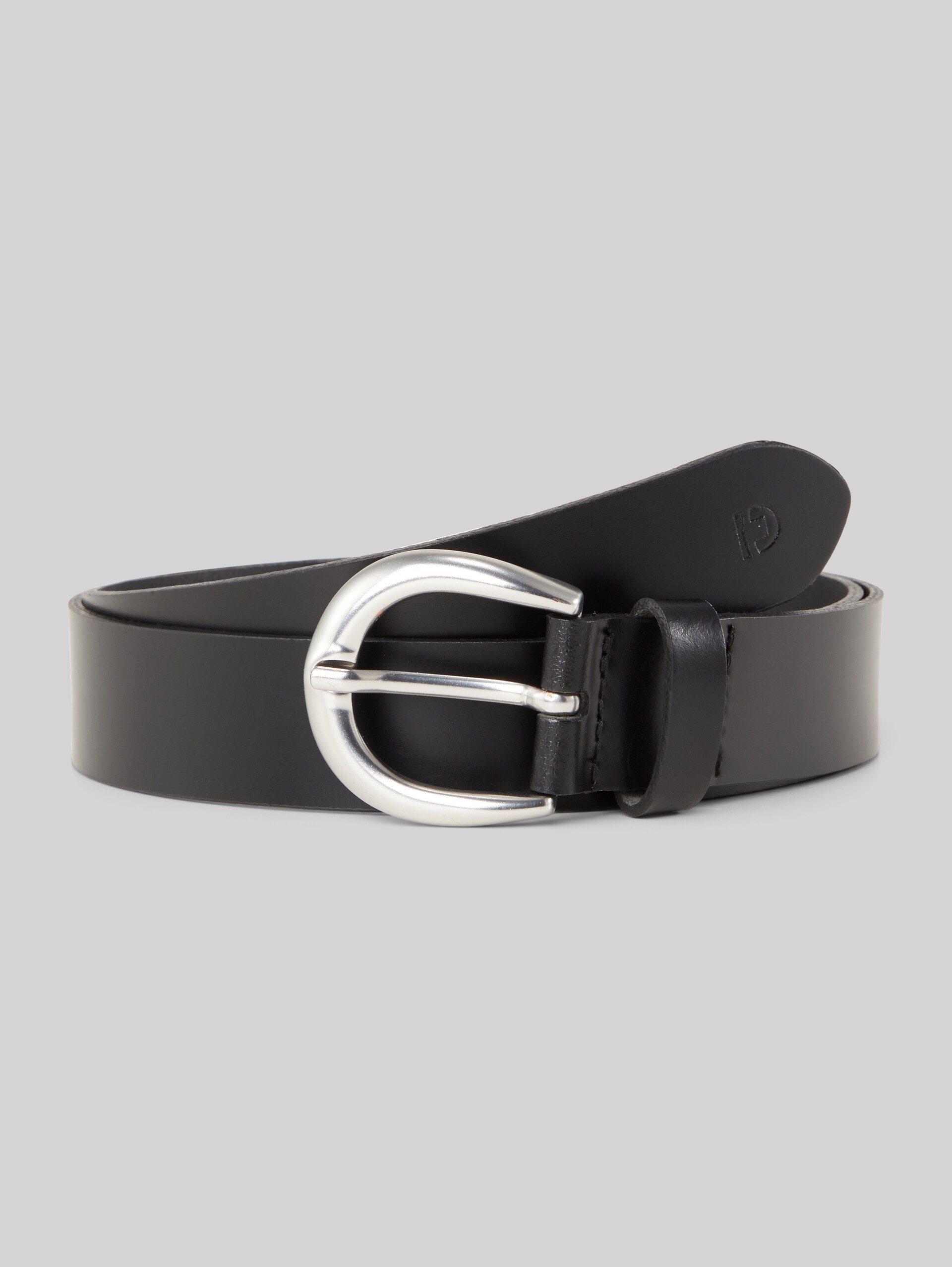 TTKATY Leren riem met afgeronde gesp - black uni - Product vooraanzicht