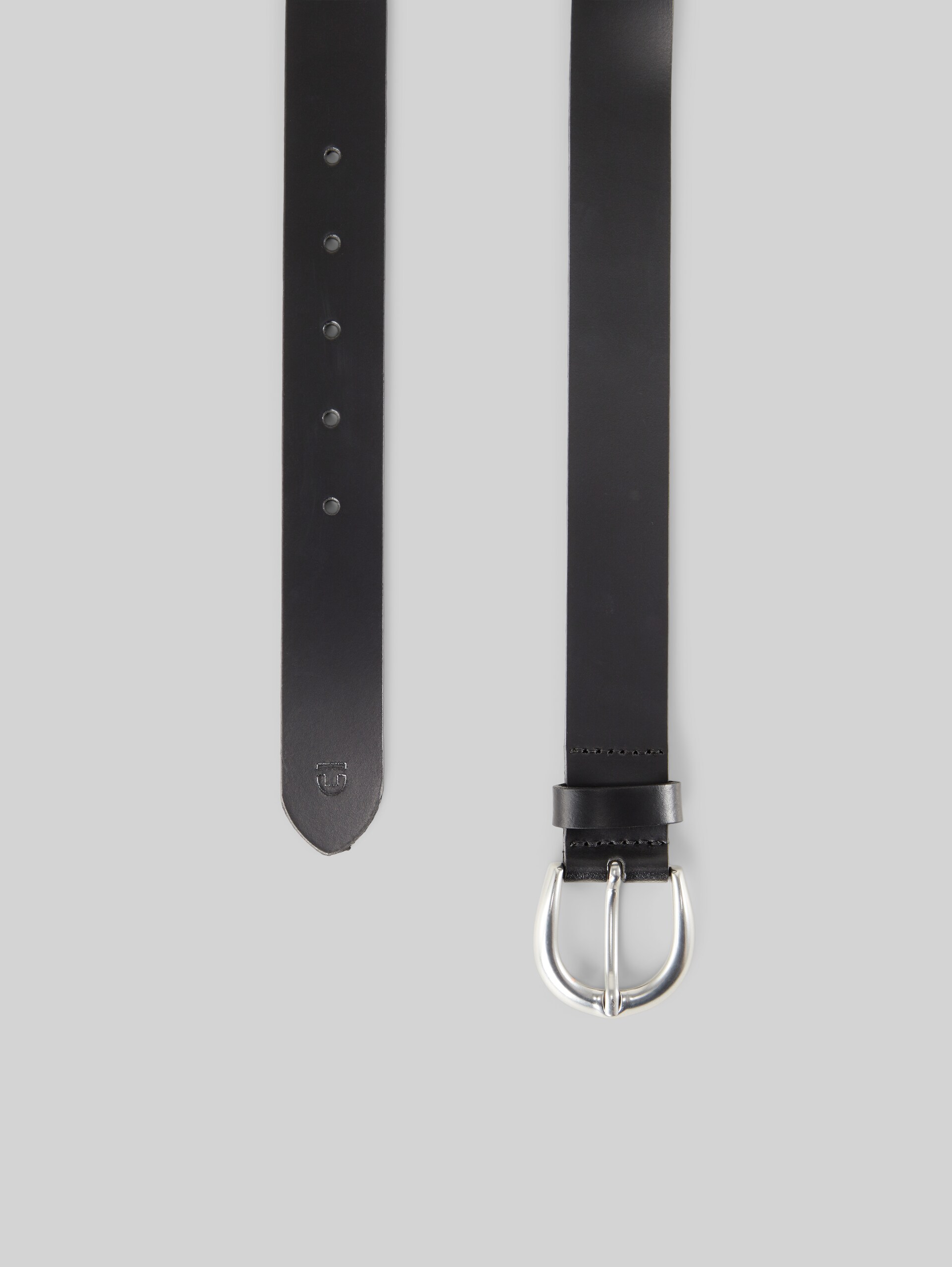 TTKATY Leren riem met afgeronde gesp - black uni - Bovenaanzicht product 