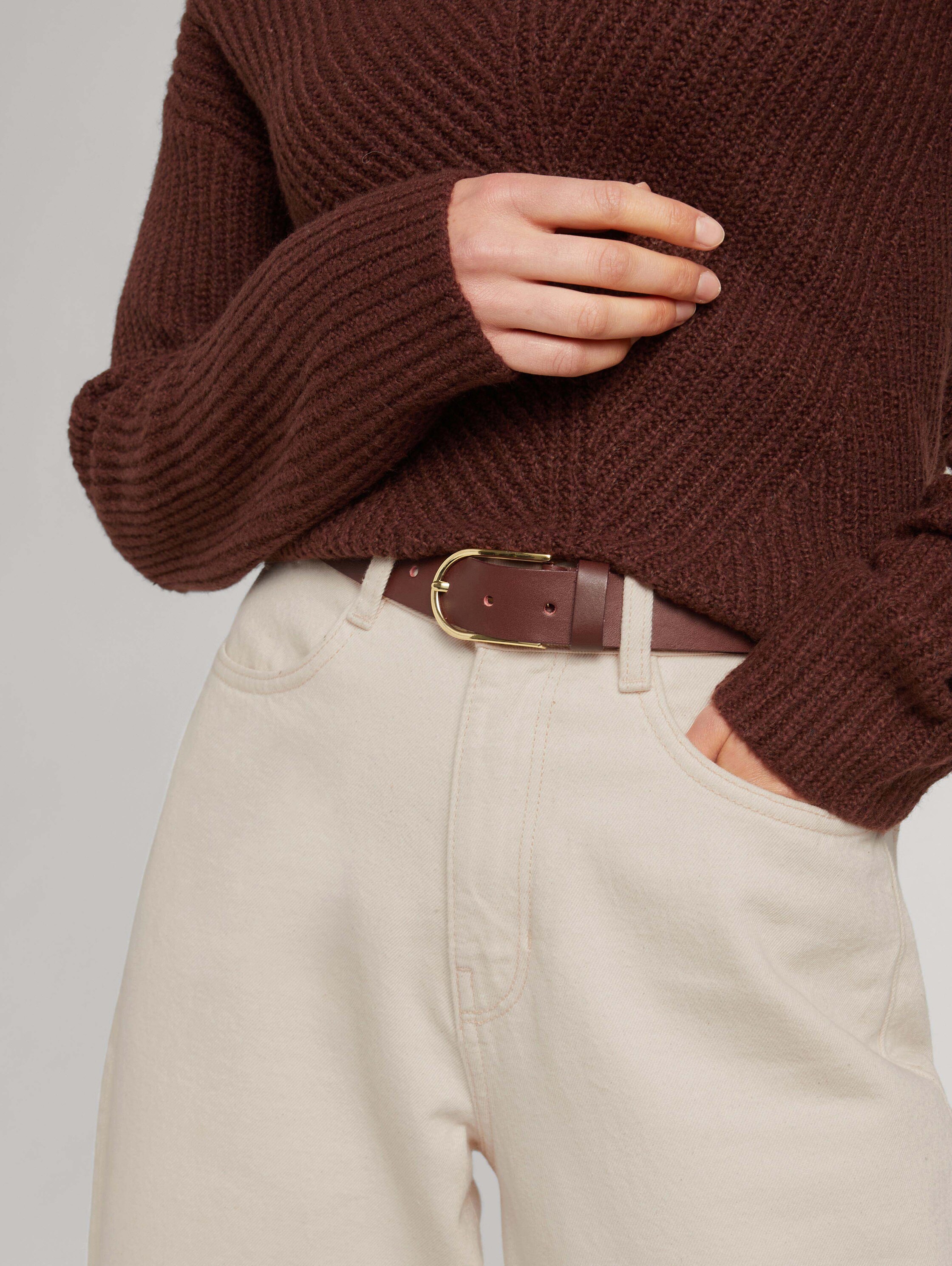 Ceinture large et longue - gris - 