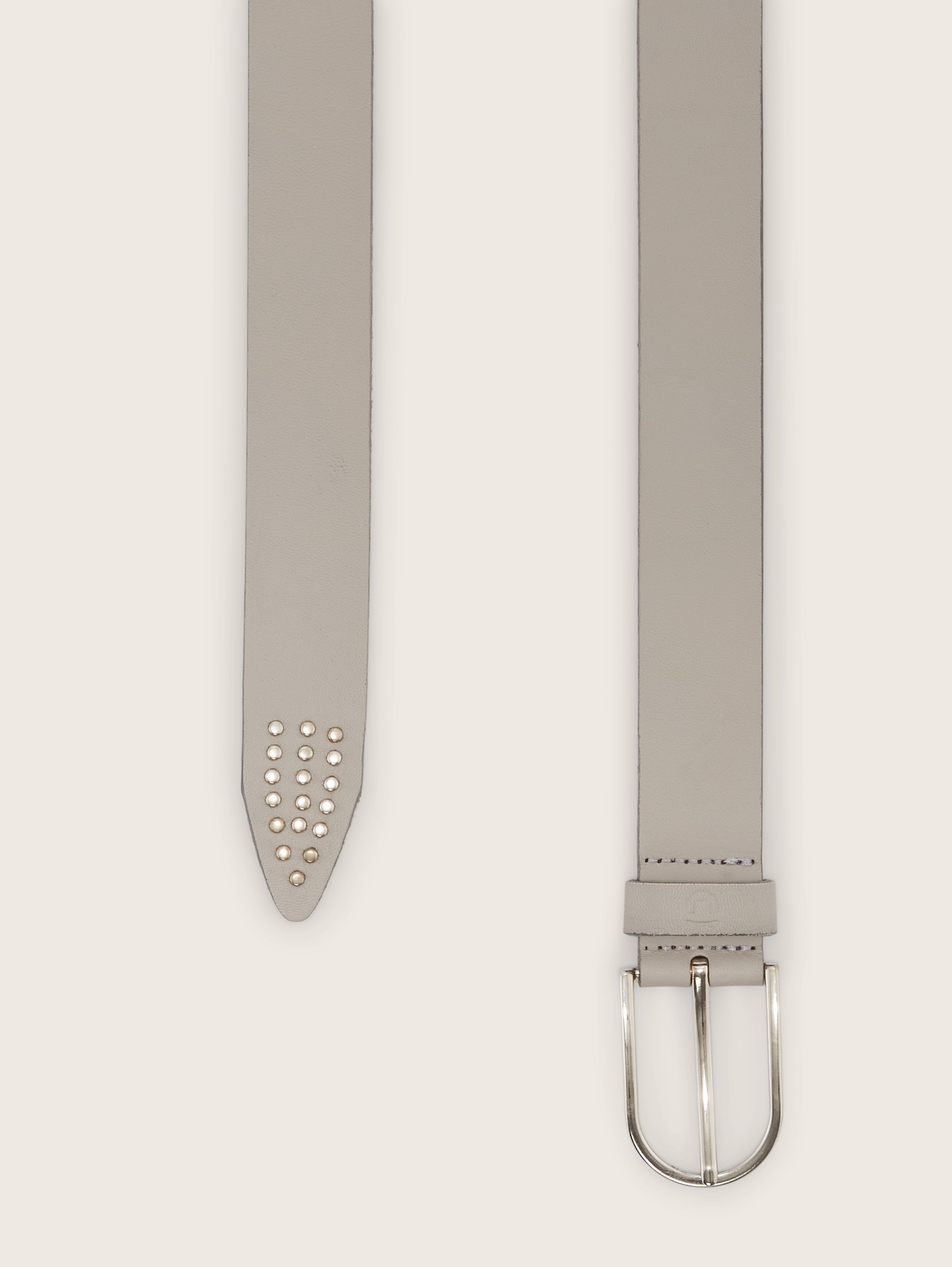 Lederen riem - silver uni - Bovenaanzicht product 