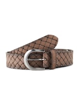 Ausgewählt, geflochtener Ledergürtel von Tom Tailor, braun