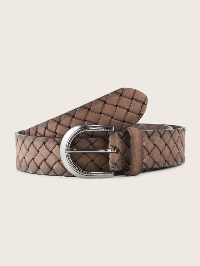 TTMARTHA gevlochten leren riem door Denim Female, brown uni