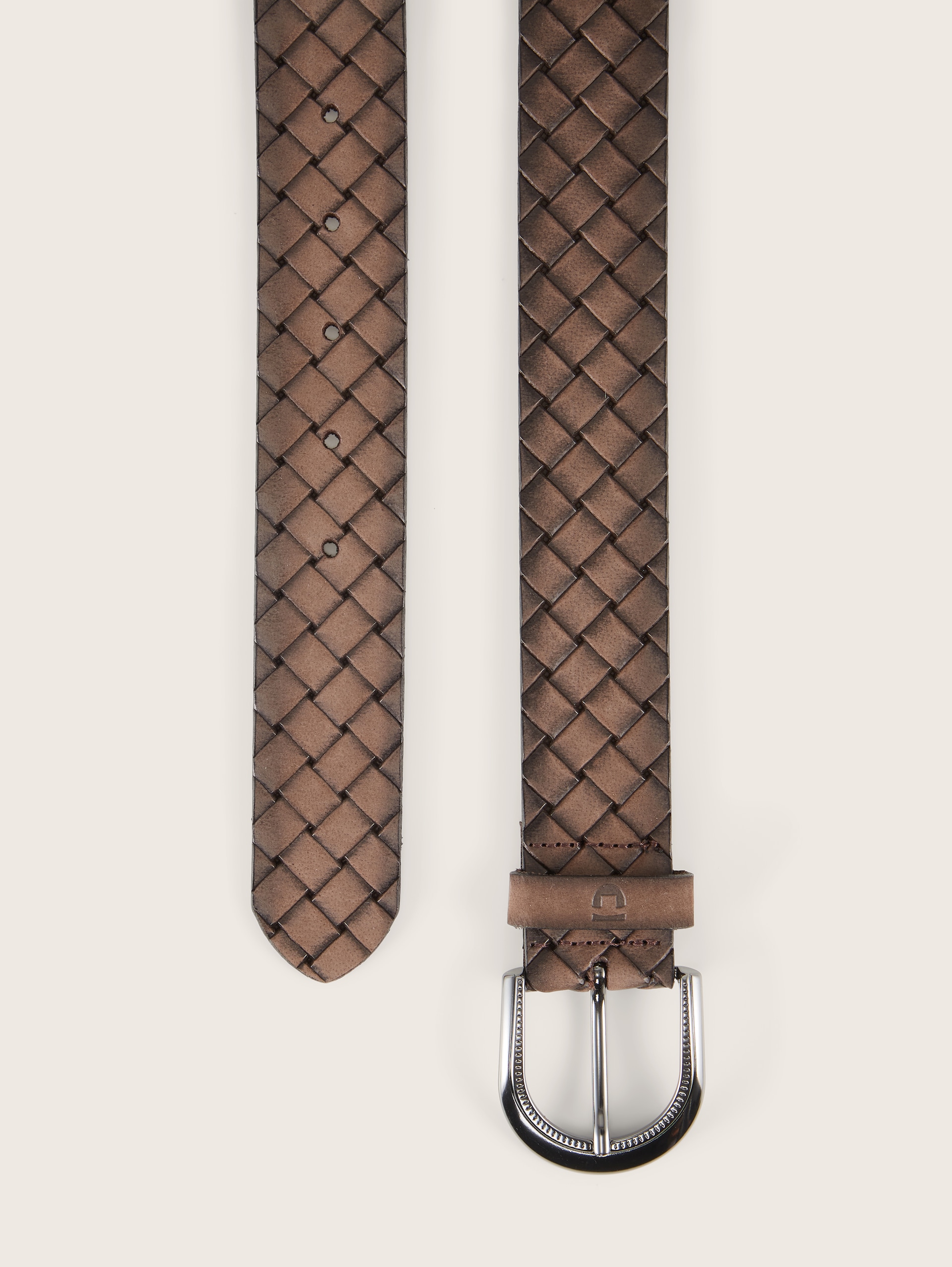 TTMARTHA gevlochten leren riem - brown uni - Bovenaanzicht product