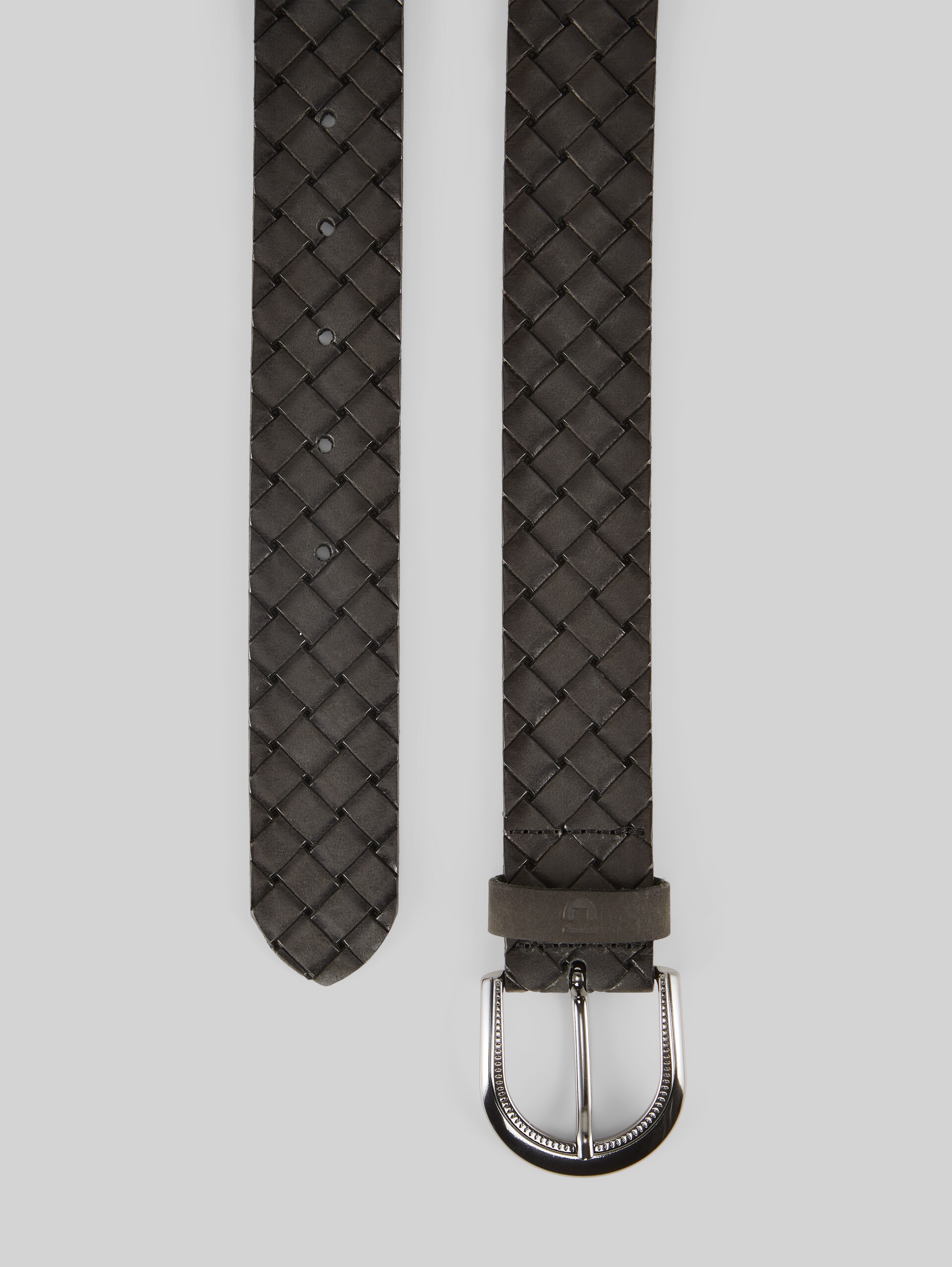 TTMARTHA gevlochten leren riem - black uni - Bovenaanzicht product 