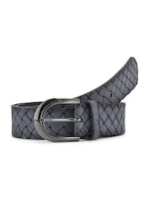 Nicht ausgewählt, geflochtener Ledergürtel von , blau