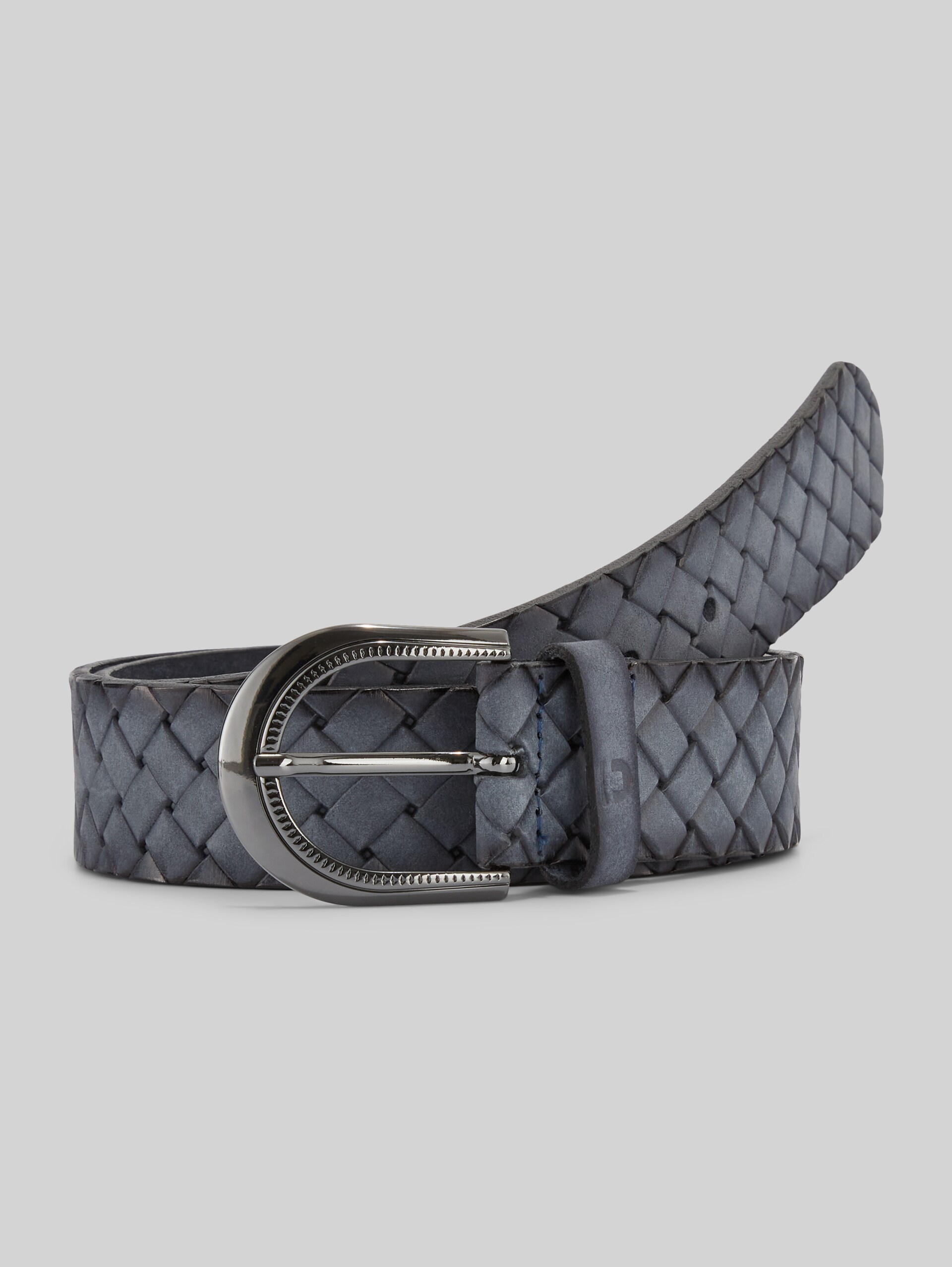 TTMARTHA braided leather belt - blue uni valarta blue - Front product view