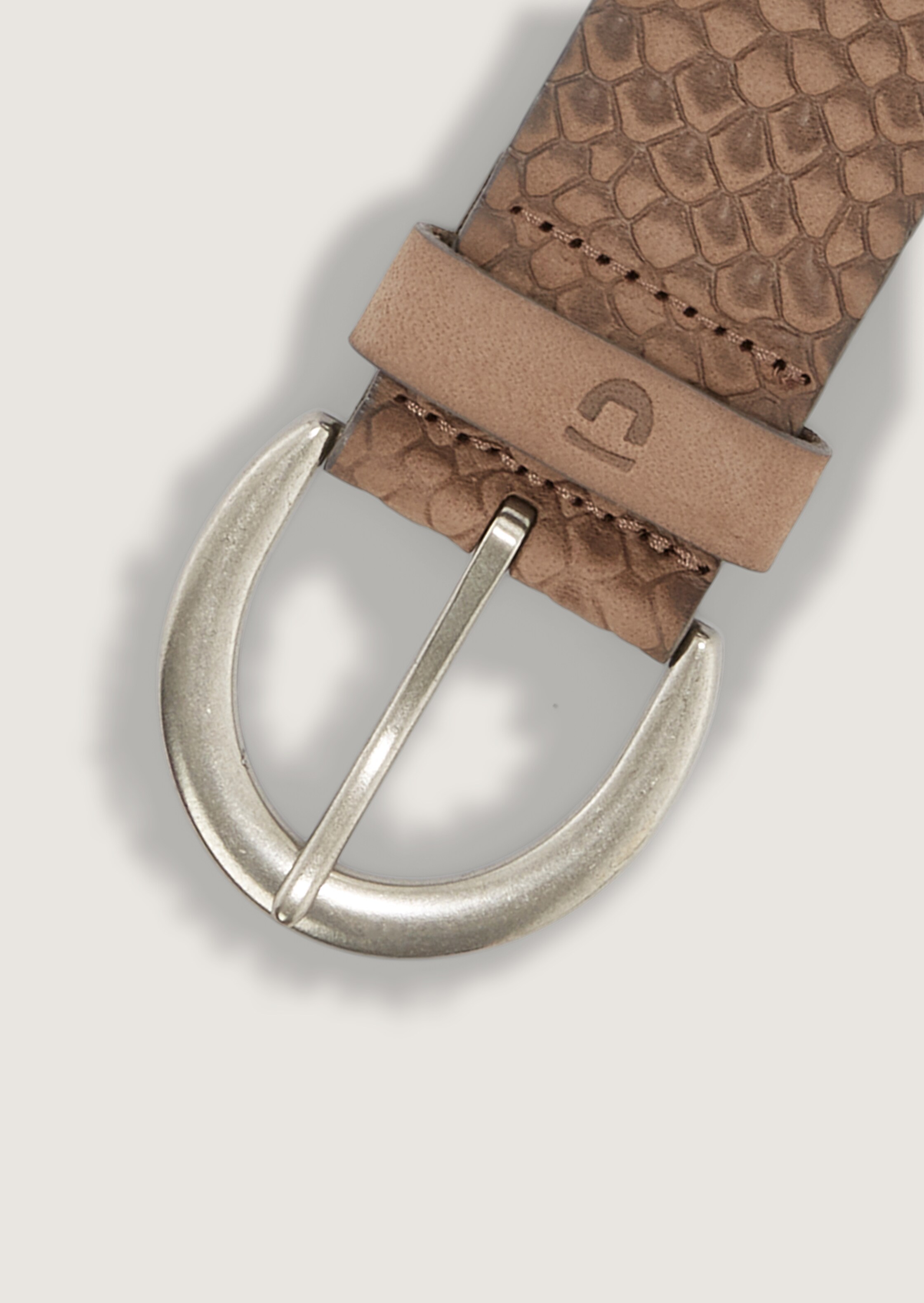 TTEMILY leren riem met afgeronde gesp - taupe_uni - 