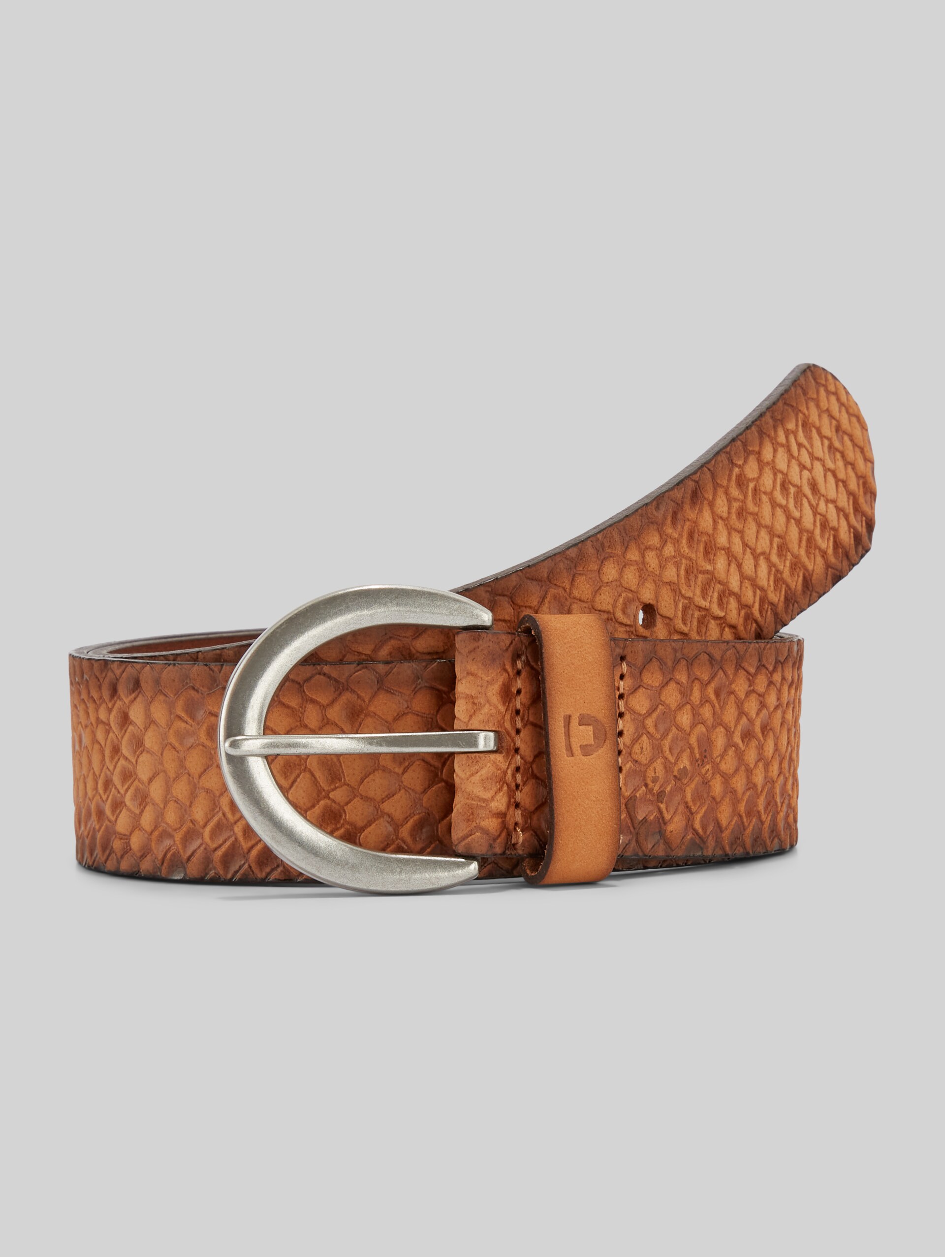 TTEMILY leren riem met afgeronde gesp - light cognac - Product vooraanzicht