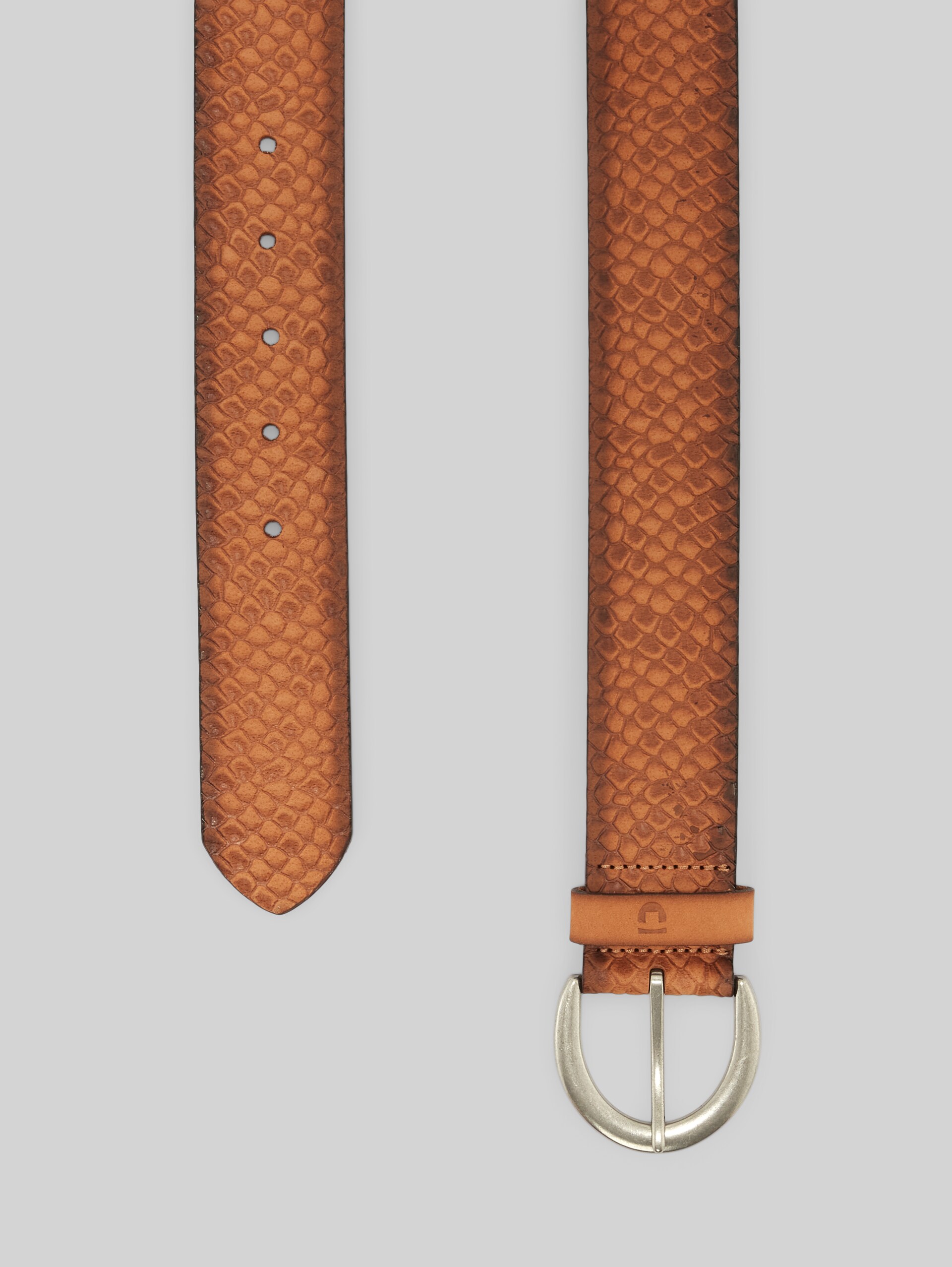 TTEMILY leren riem met afgeronde gesp - light cognac - Bovenaanzicht product 