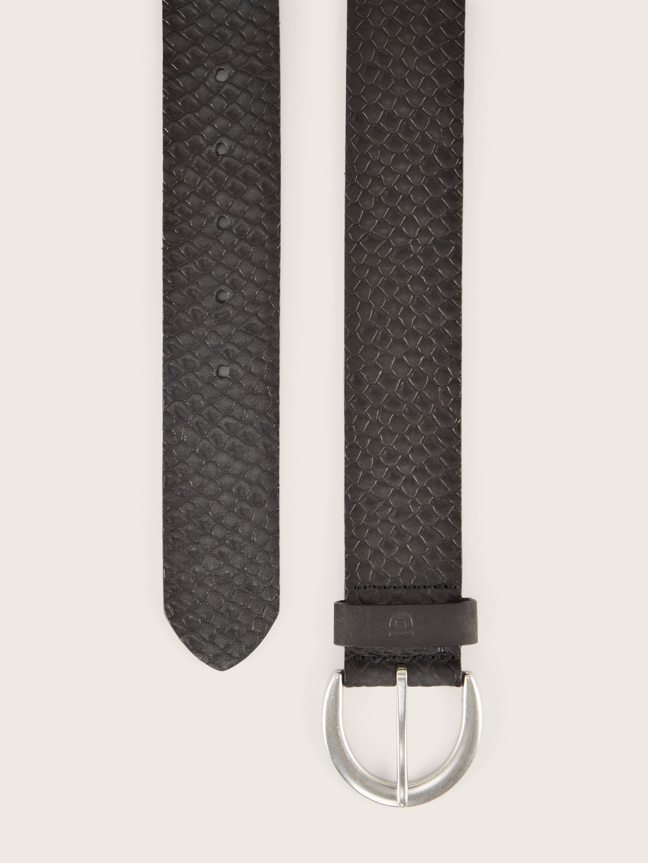 TTEMILY leren riem met afgeronde gesp - black_uni - 