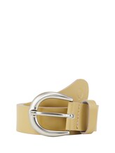 Not Selected, Leather belt by , beige