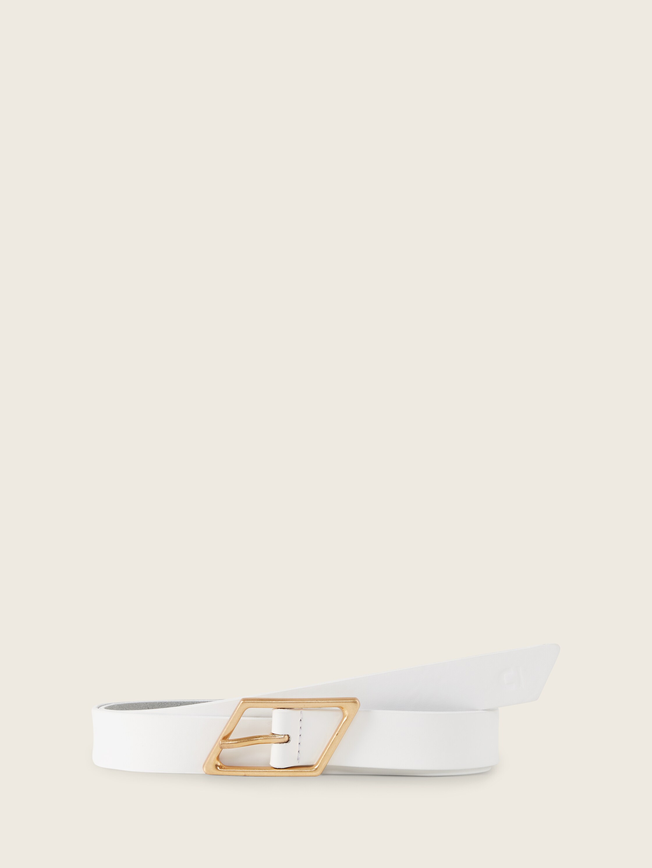 TTDHAILEY schmaler Ledergürtel mit eckiger Dornschließe - white_uni - 