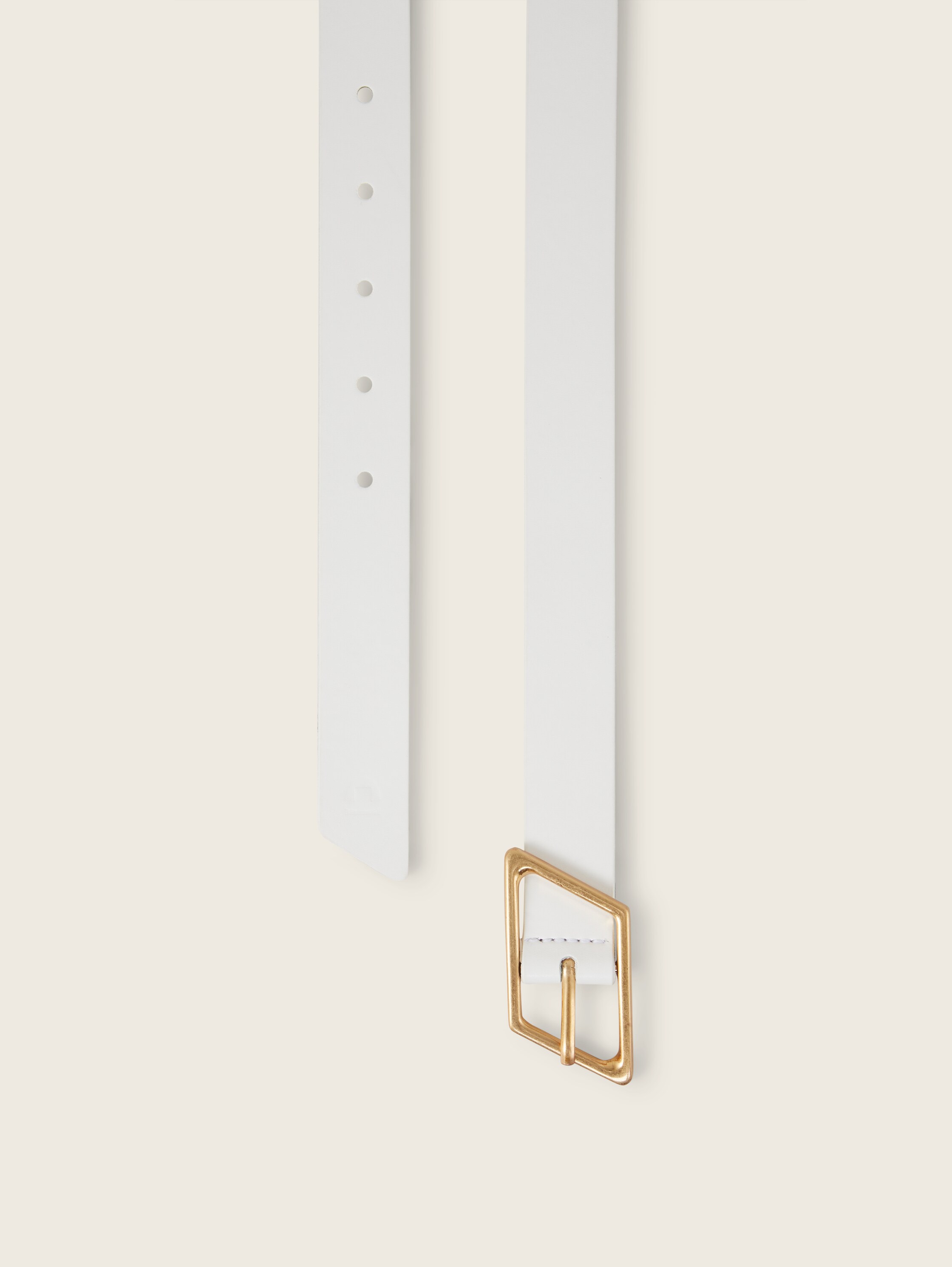 TTDHAILEY schmaler Ledergürtel mit eckiger Dornschließe - white_uni - 