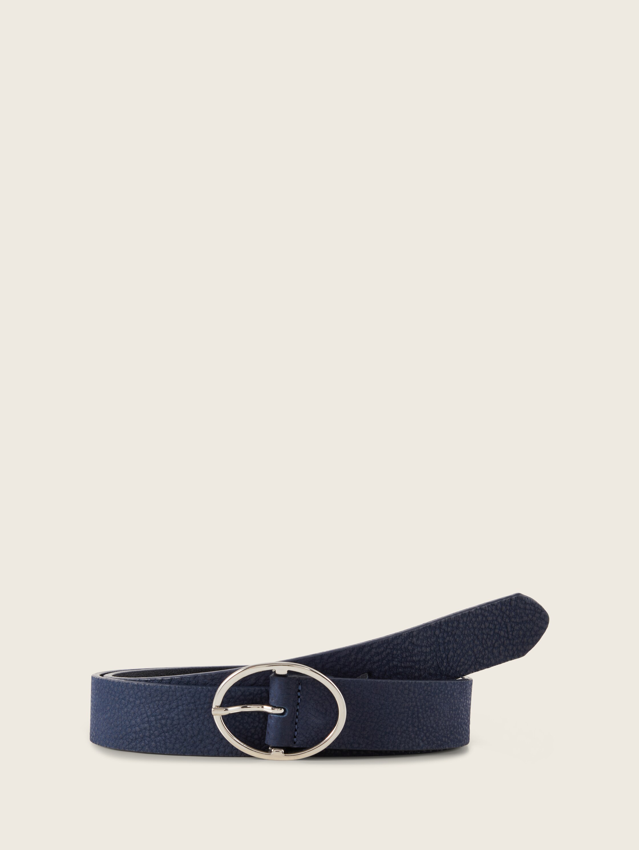 TTCARLIE Ledergürtel mit ovaler Dornschließe - navy_uni - 