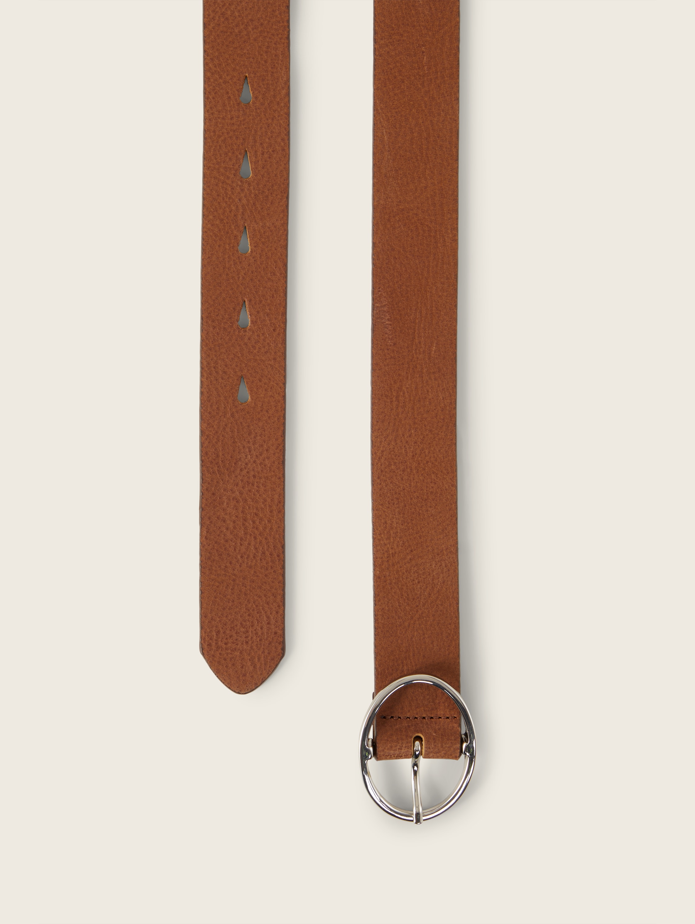 TTCARLIE Ledergürtel mit ovaler Dornschließe - light_cognac - 