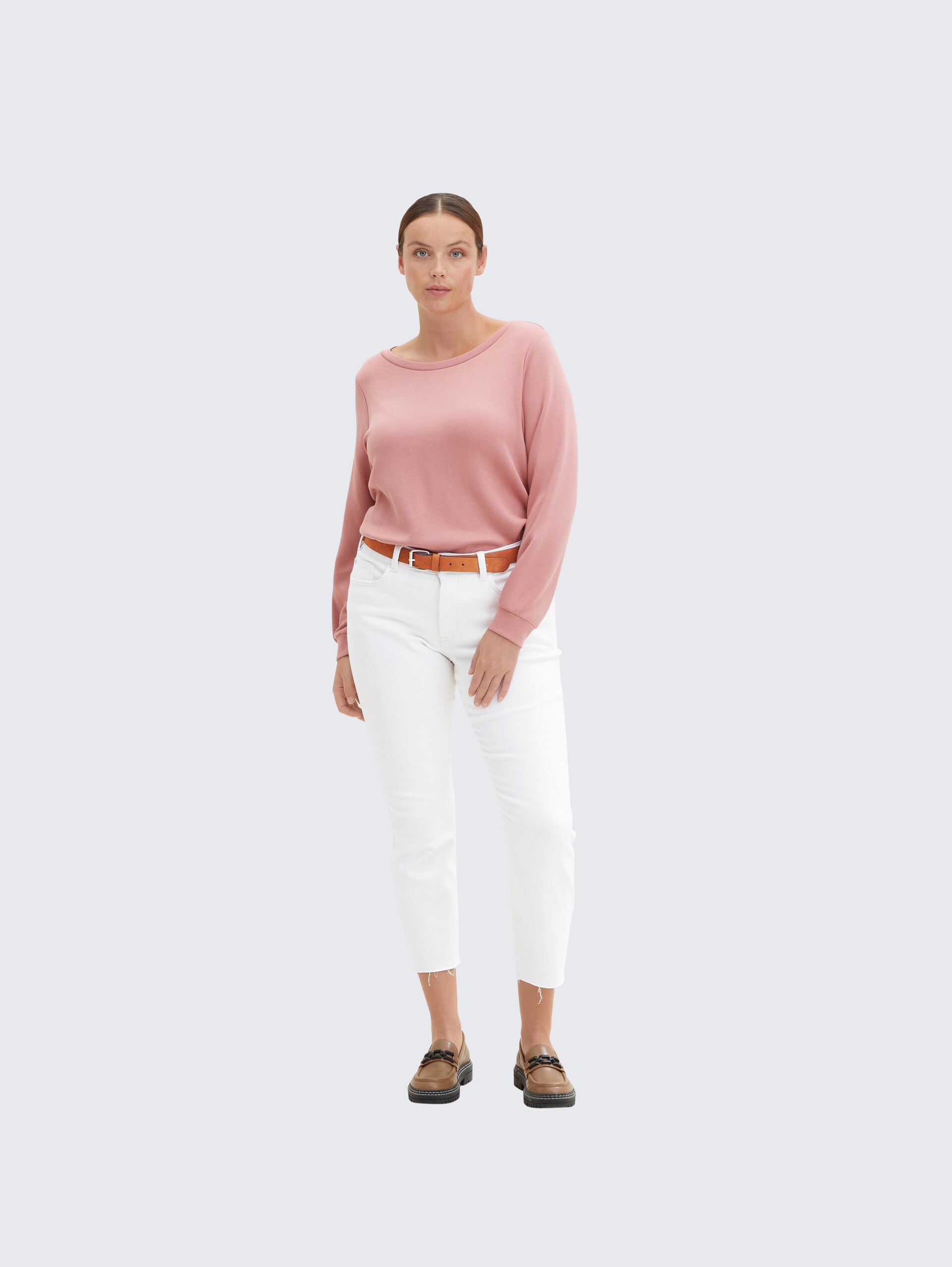 TTDDOLLY Plus Size - Velourledergürtel mit eckiger Roll-Dornschließe - light brown uni