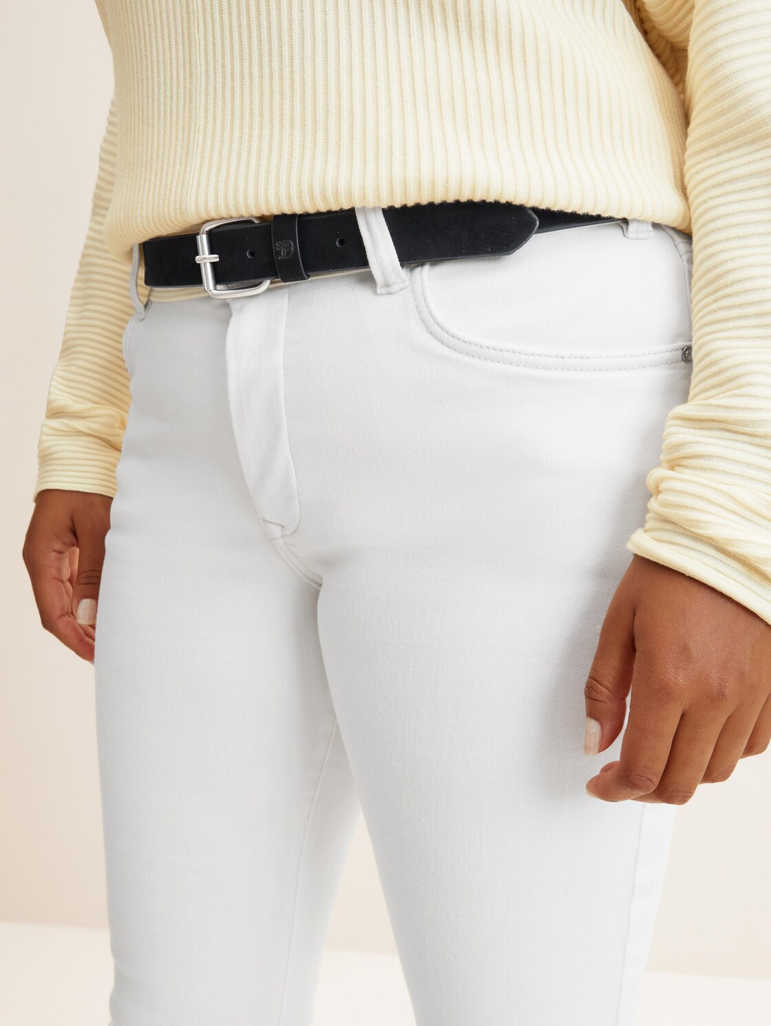 TTDDOLLY Plus Size - Velourledergürtel mit eckiger Roll-Dornschließe - black uni