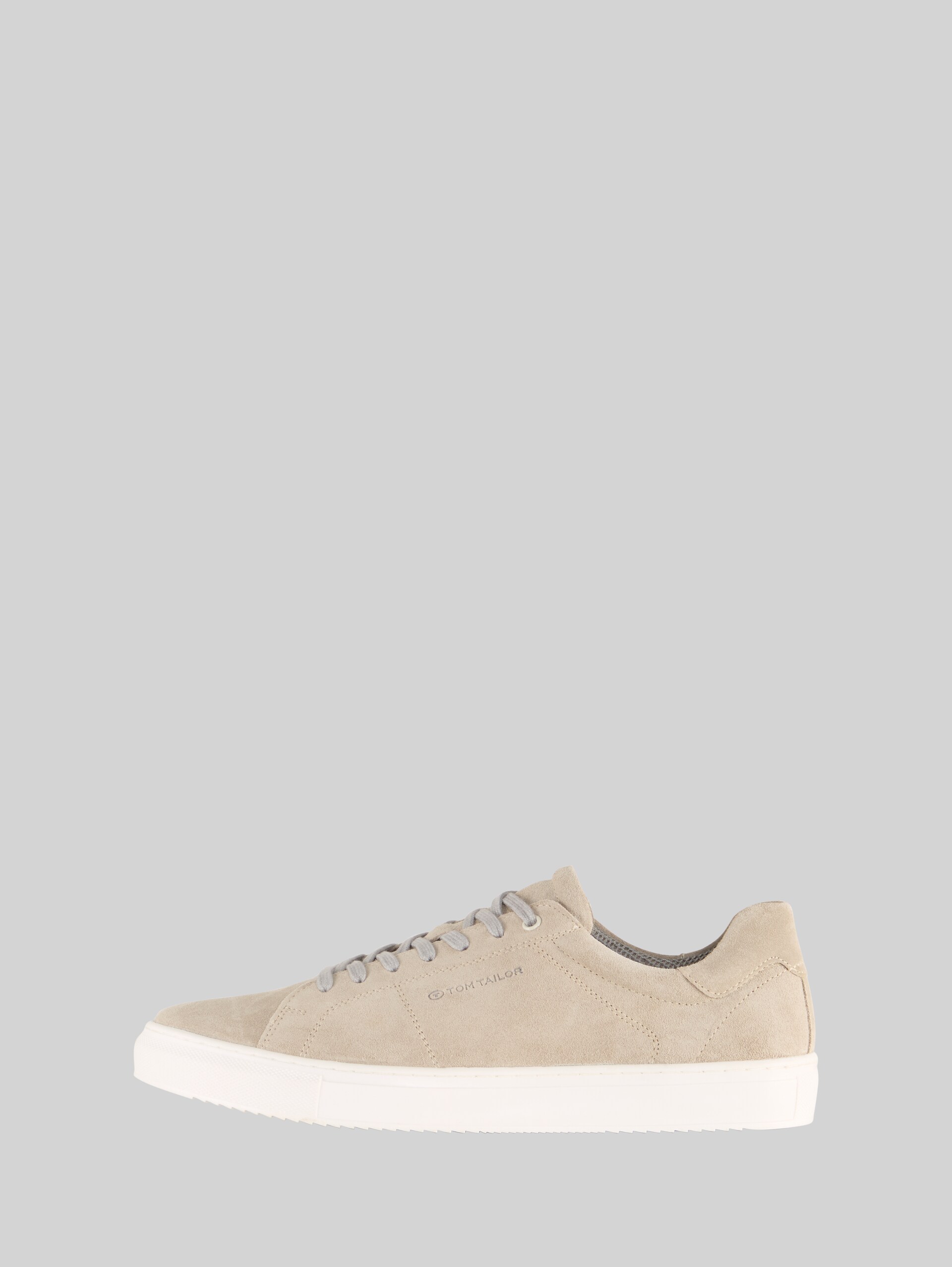 Sneakers met leer - sand - zijaanzicht product