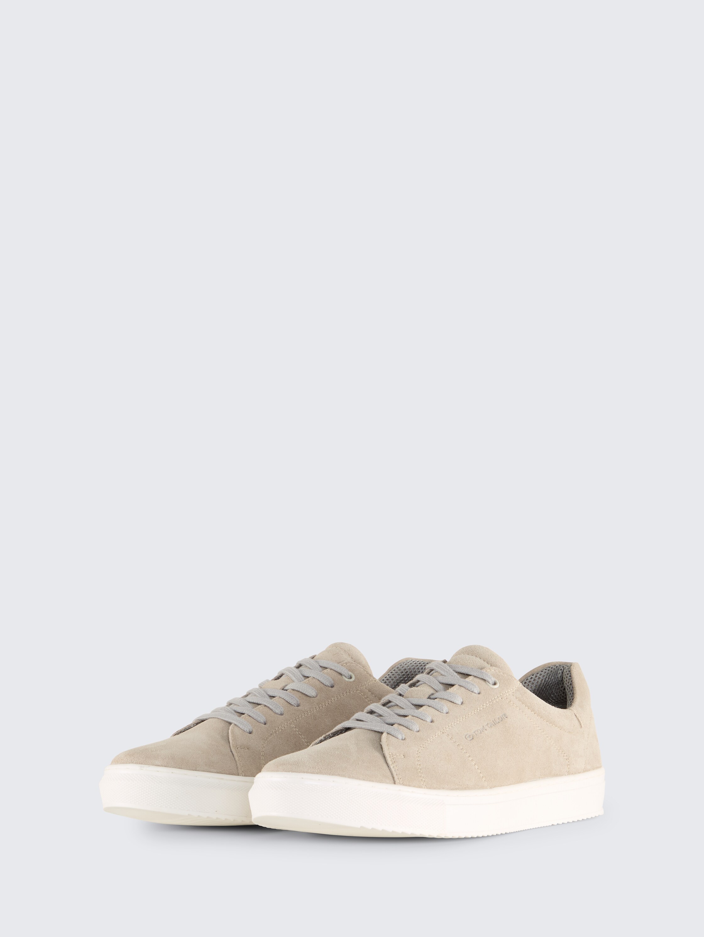 Sneakers met leer - sand - 