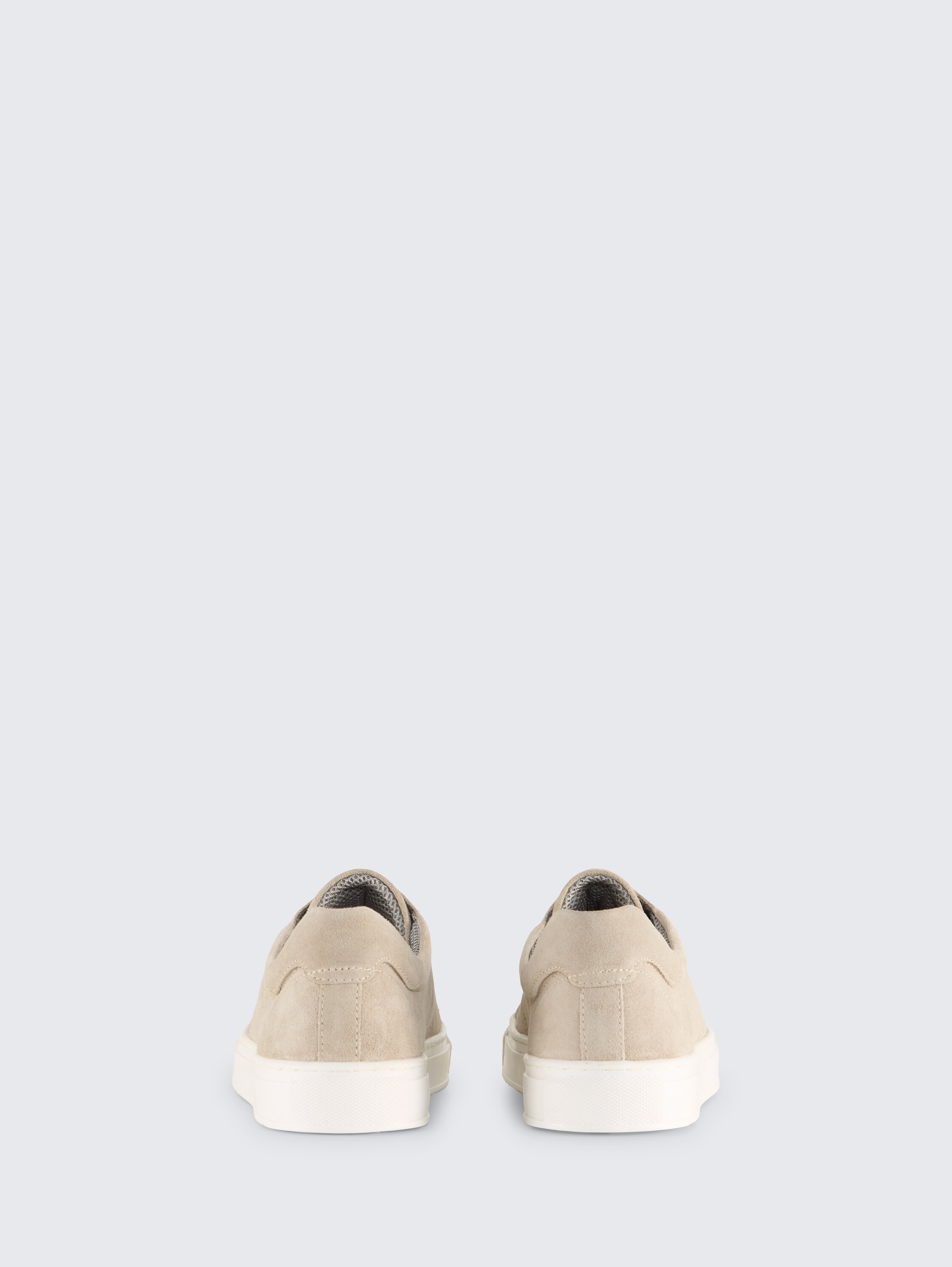 Sneakers met leer - sand - 