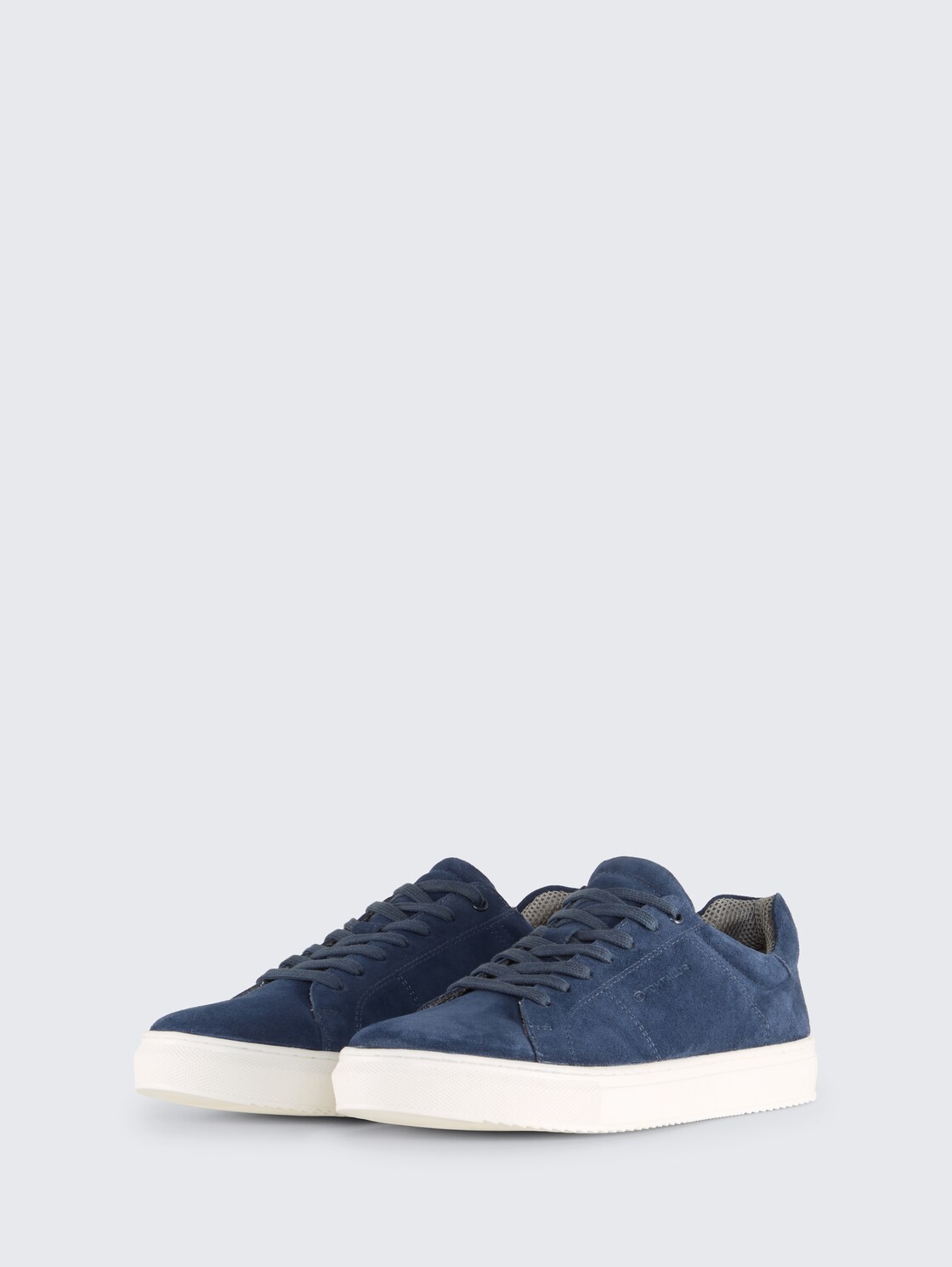 Sneaker mit Leder - navy - seitliche Produkt-Ansicht