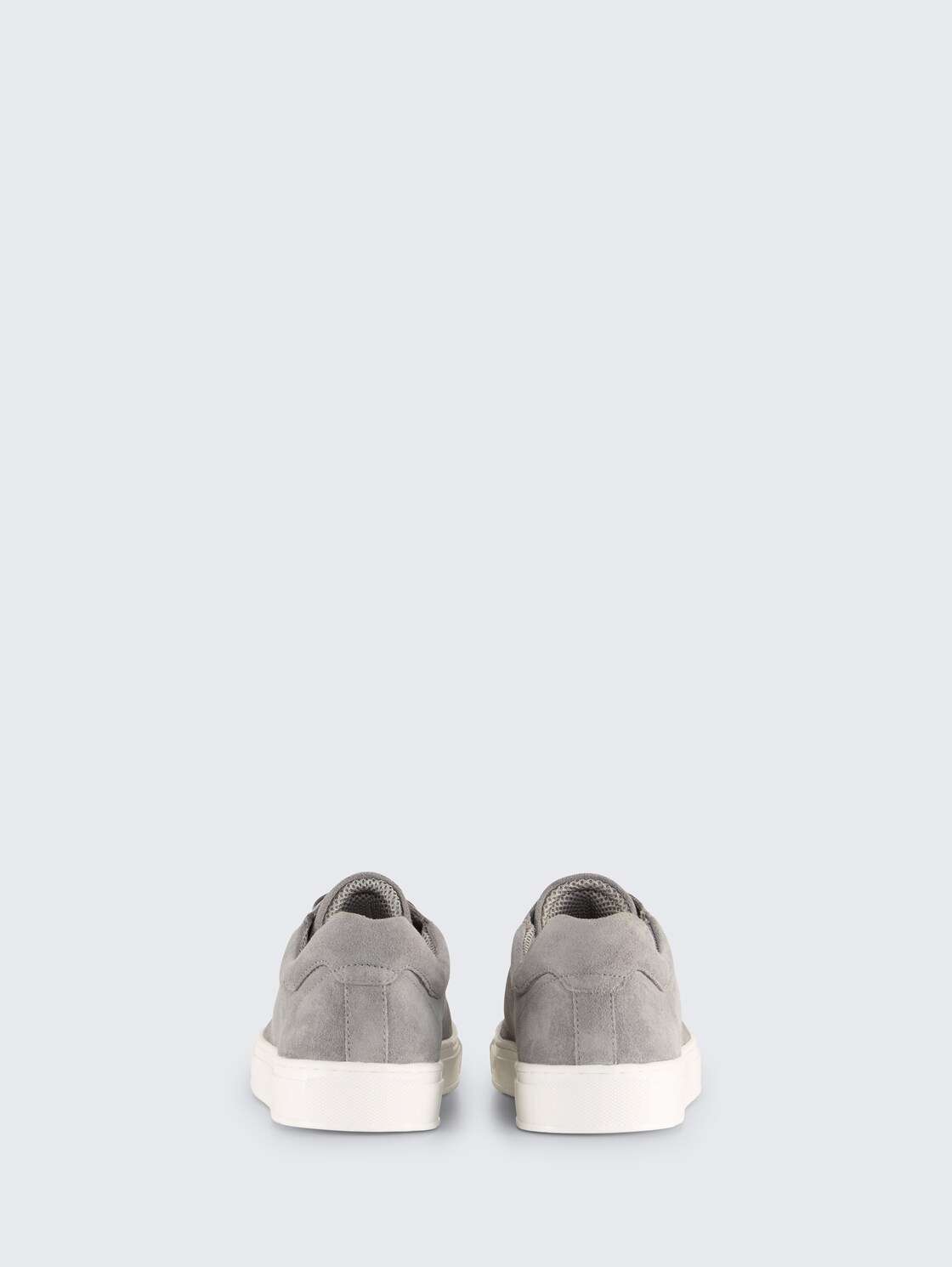 Sneakers with leather - grey - Product rear view