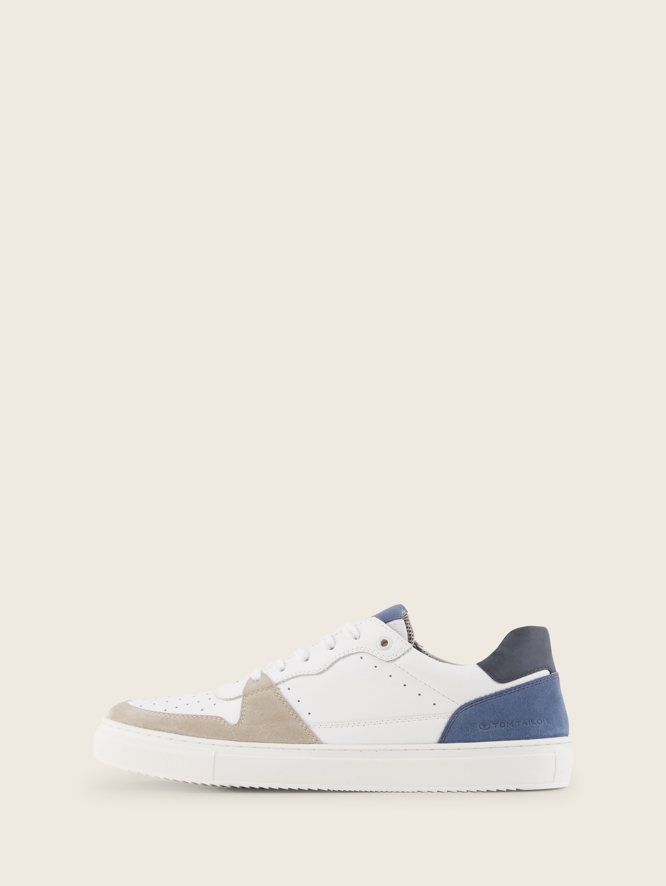 Sneaker aus Leder - whitenavy - 