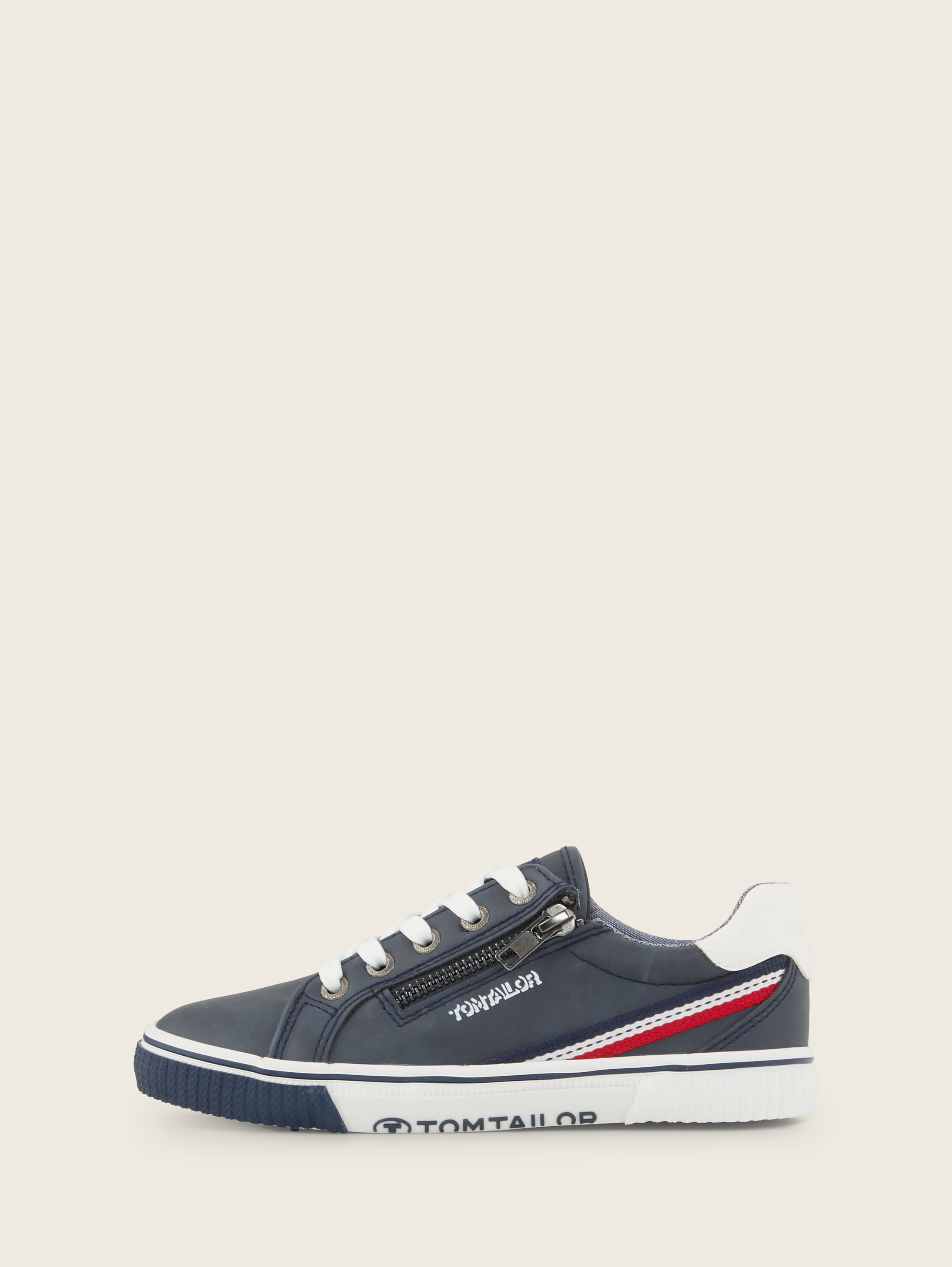 Sneaker met veters - navy - zijaanzicht product