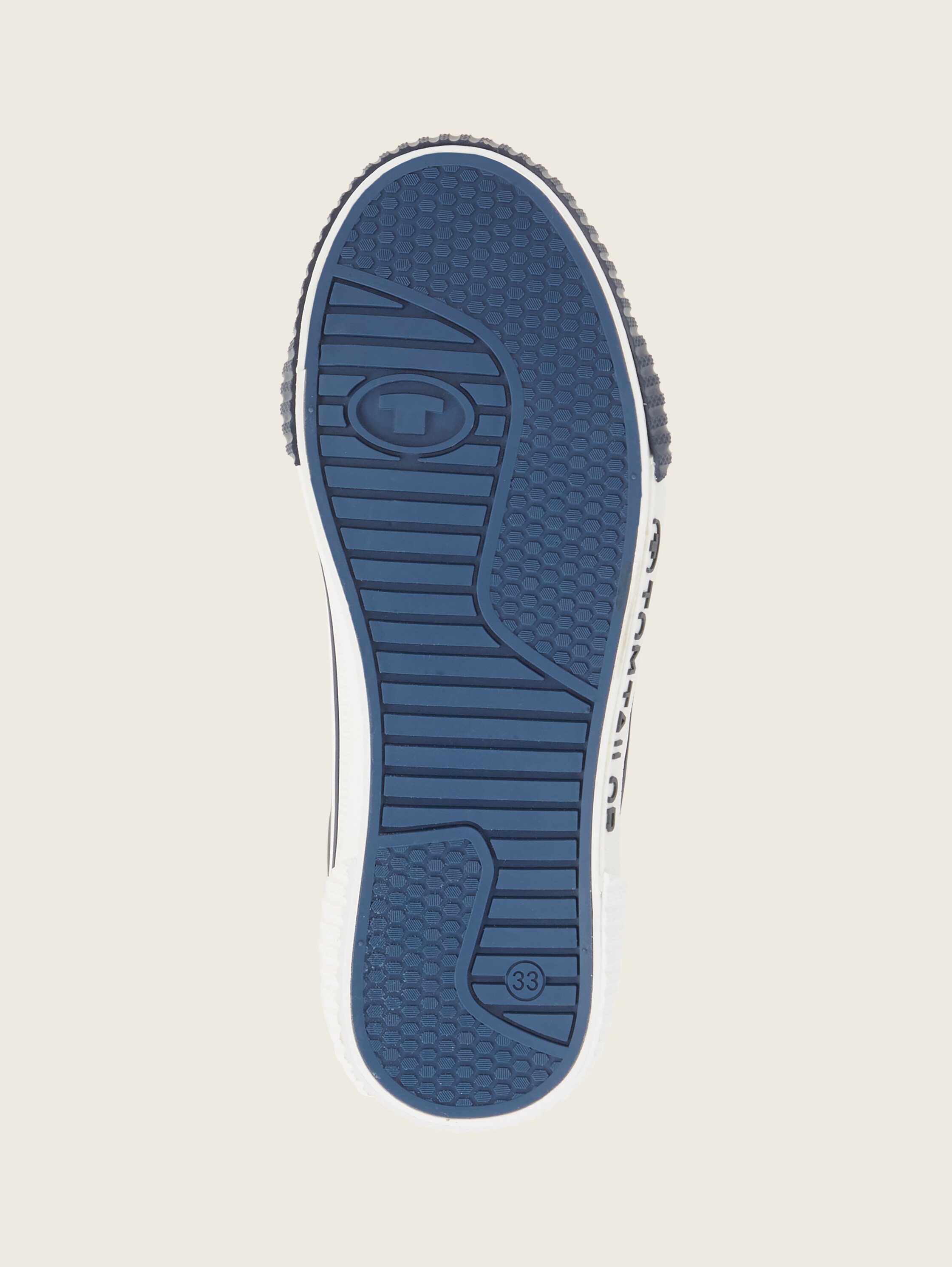 Sneaker met veters - navy - Productaanzicht zool 