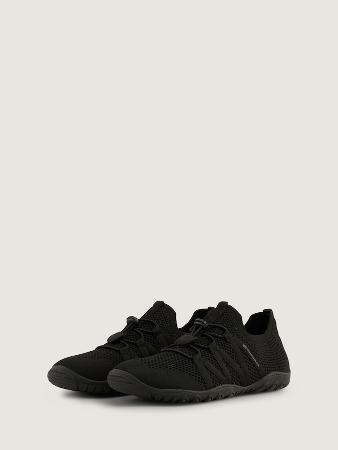 Veterschoenen van stof door Men, black