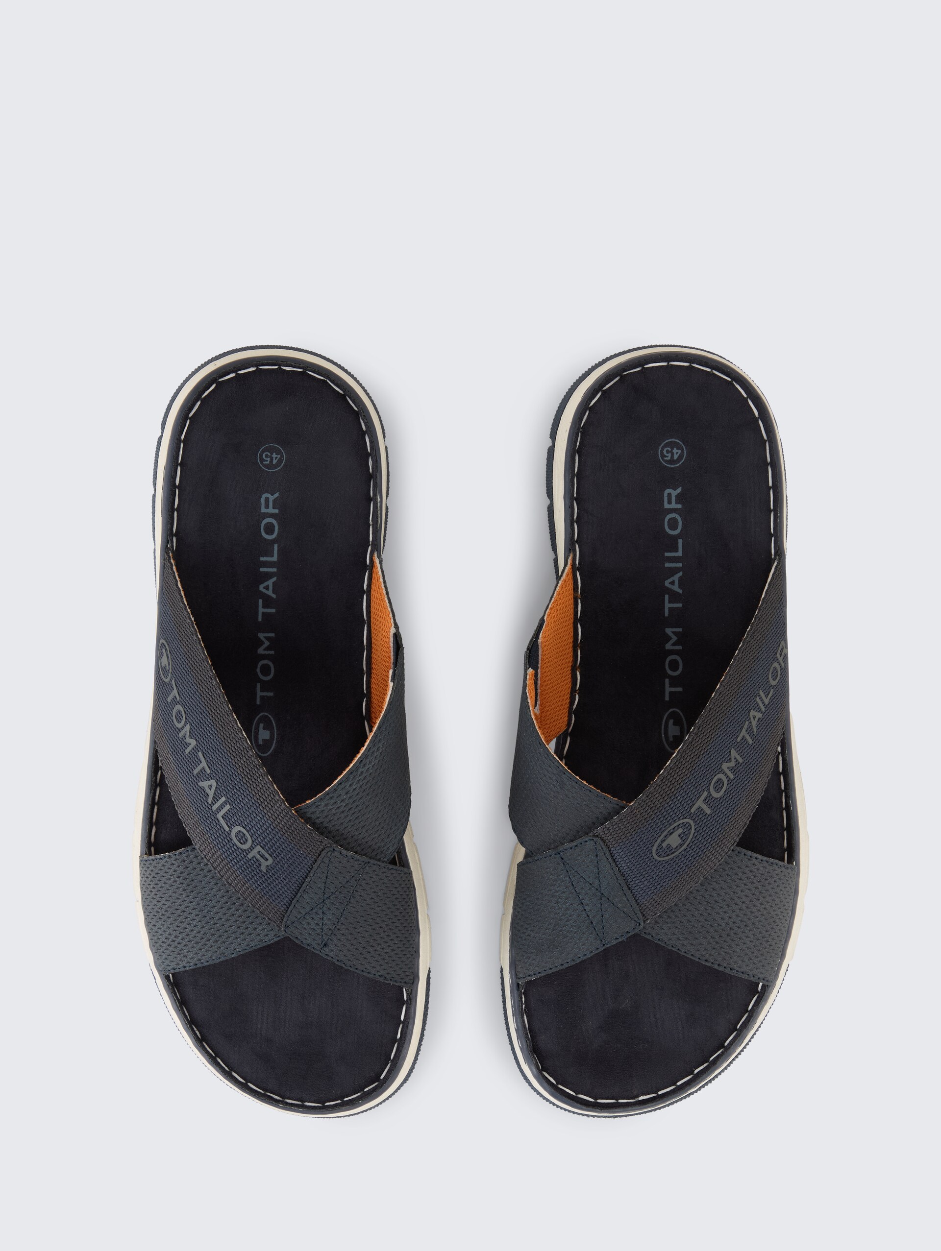 Slides mit Logo-Applikation - navy - Produkt-Ansicht von oben 