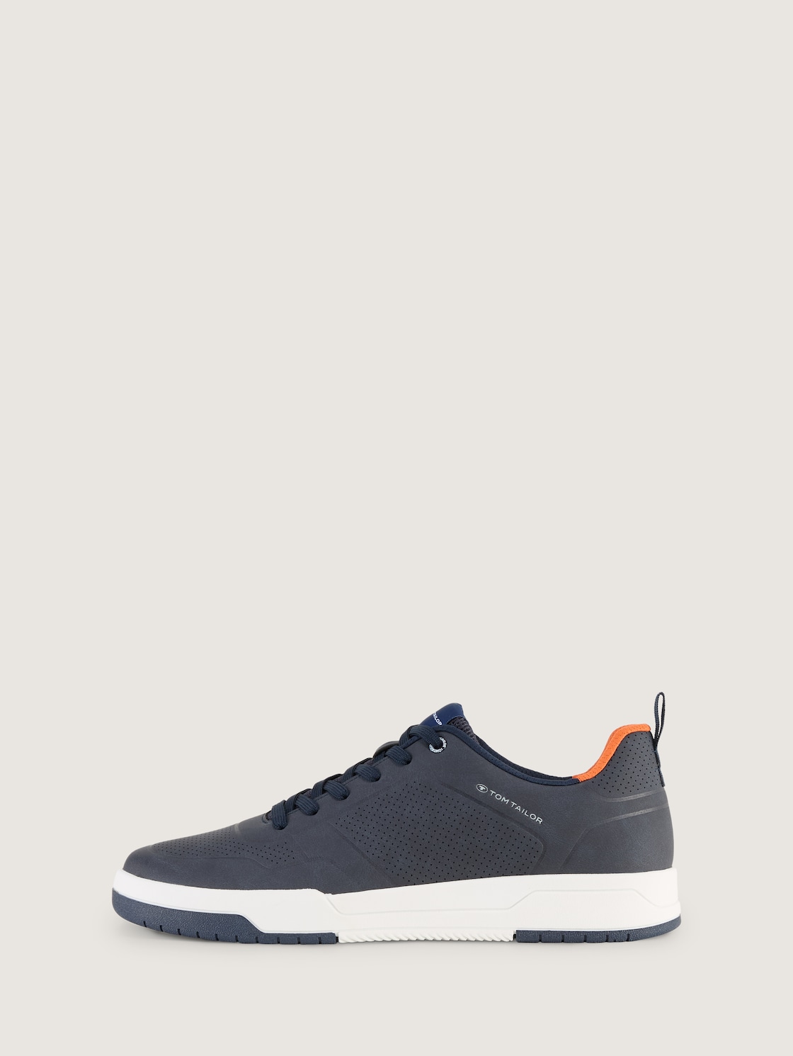 Sneaker mit Lochmuster auf der Vorderkappe - navy - seitliche Produkt-Ansicht