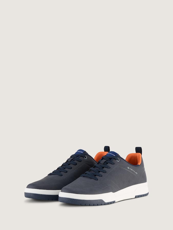 Sneakers with perforated toe caps by Men, navy