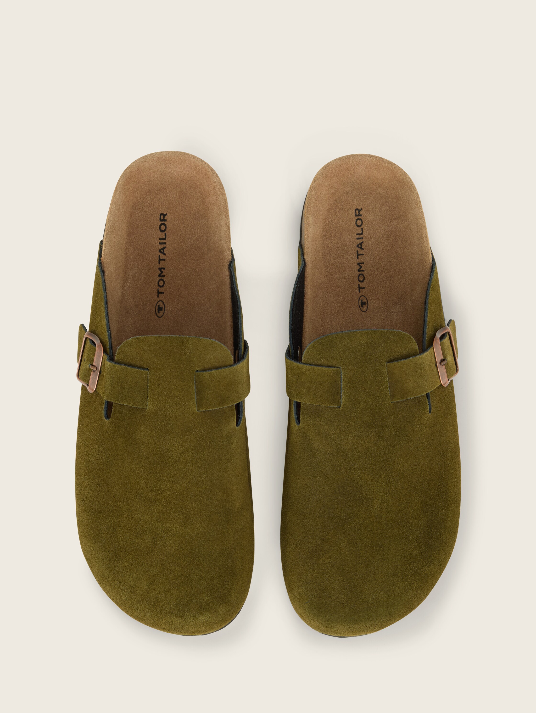 Leder-Pantoletten - mud - Produkt-Ansicht von oben 