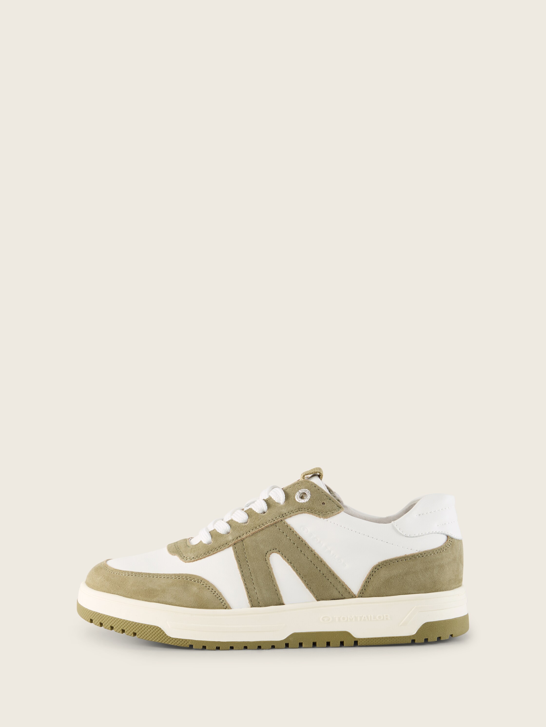 Sneaker aus Leder - greenwhite - 