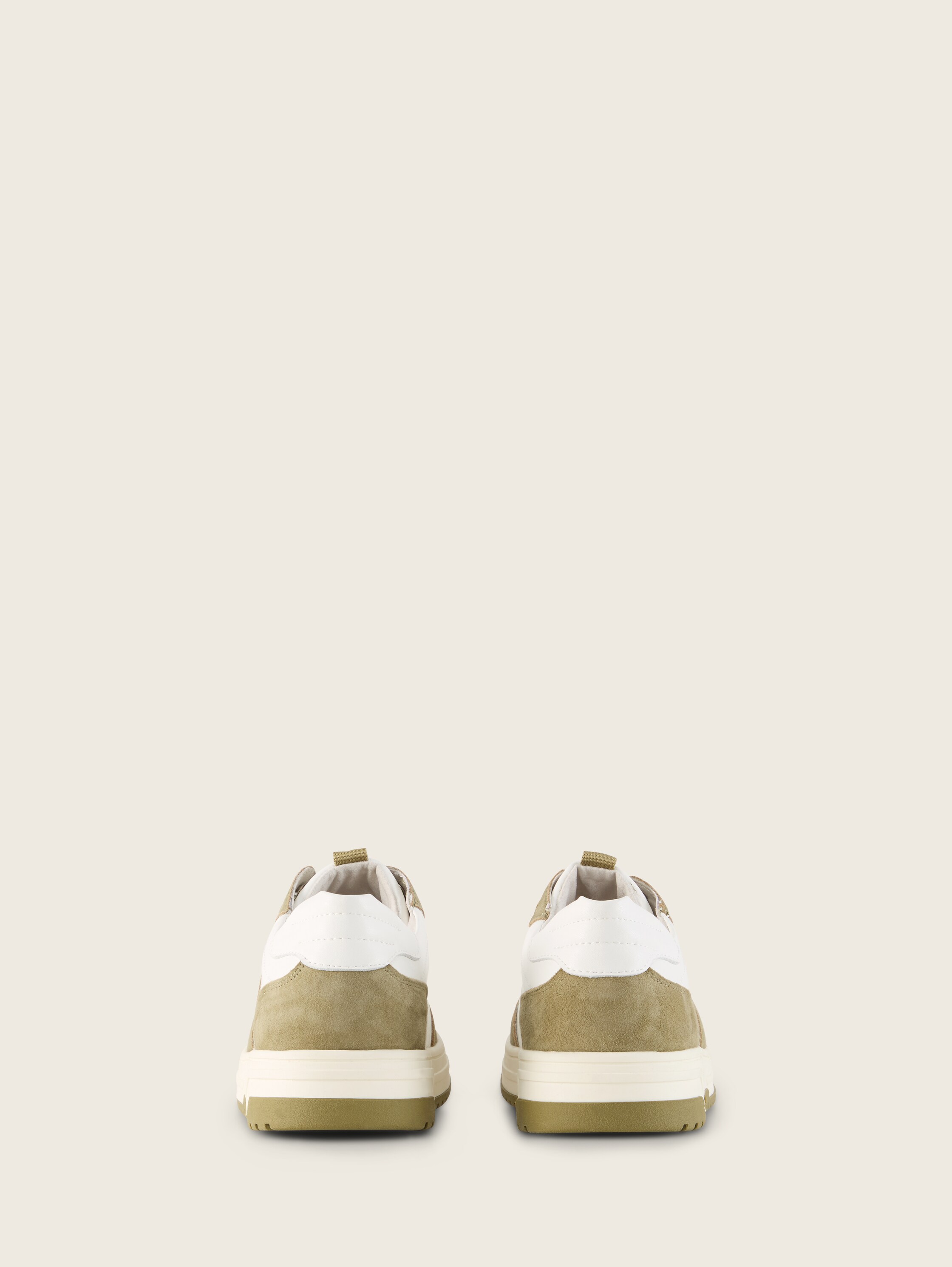 Sneaker aus Leder - greenwhite - 