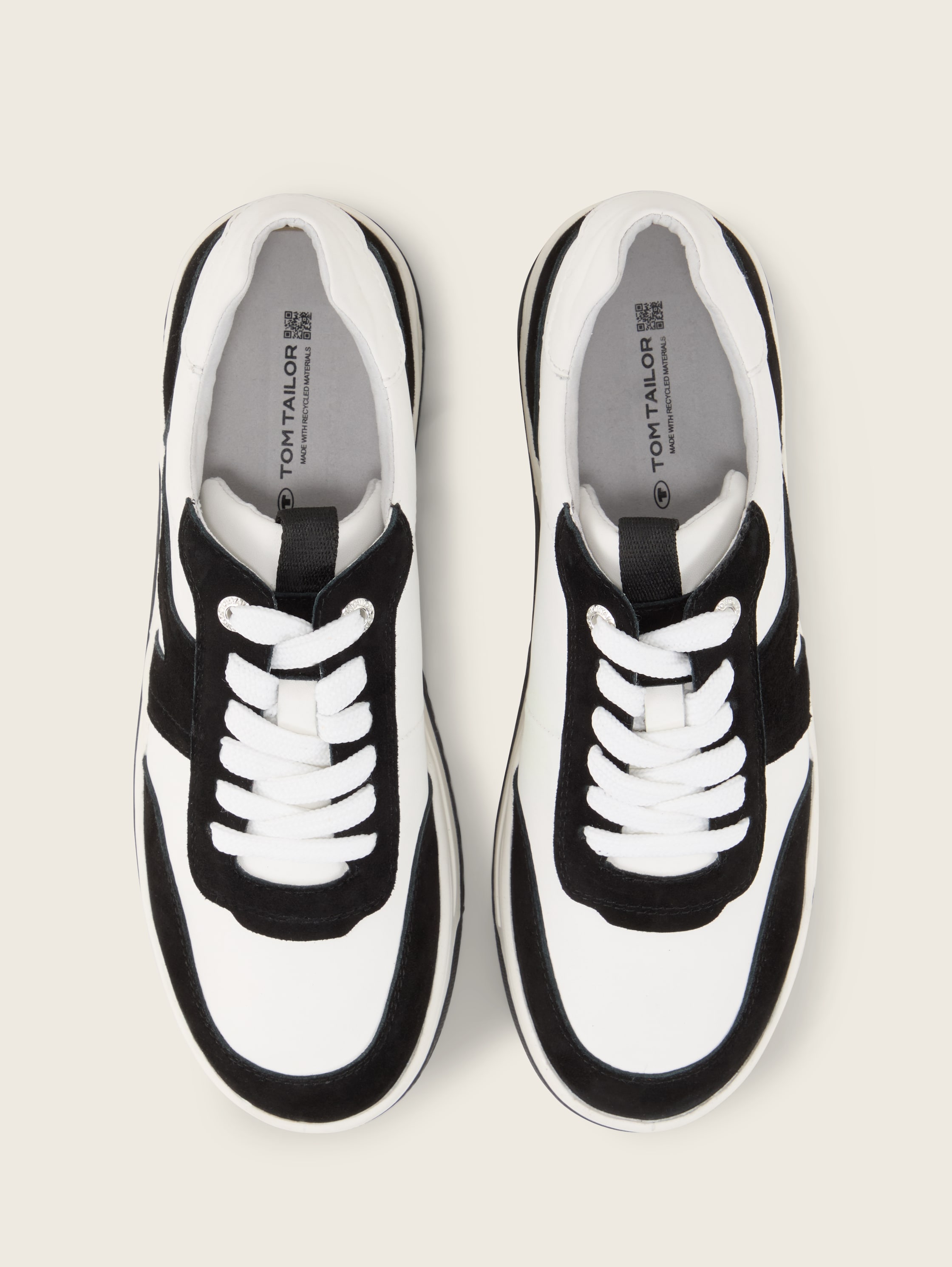 Sneaker aus Leder - blackwhite -