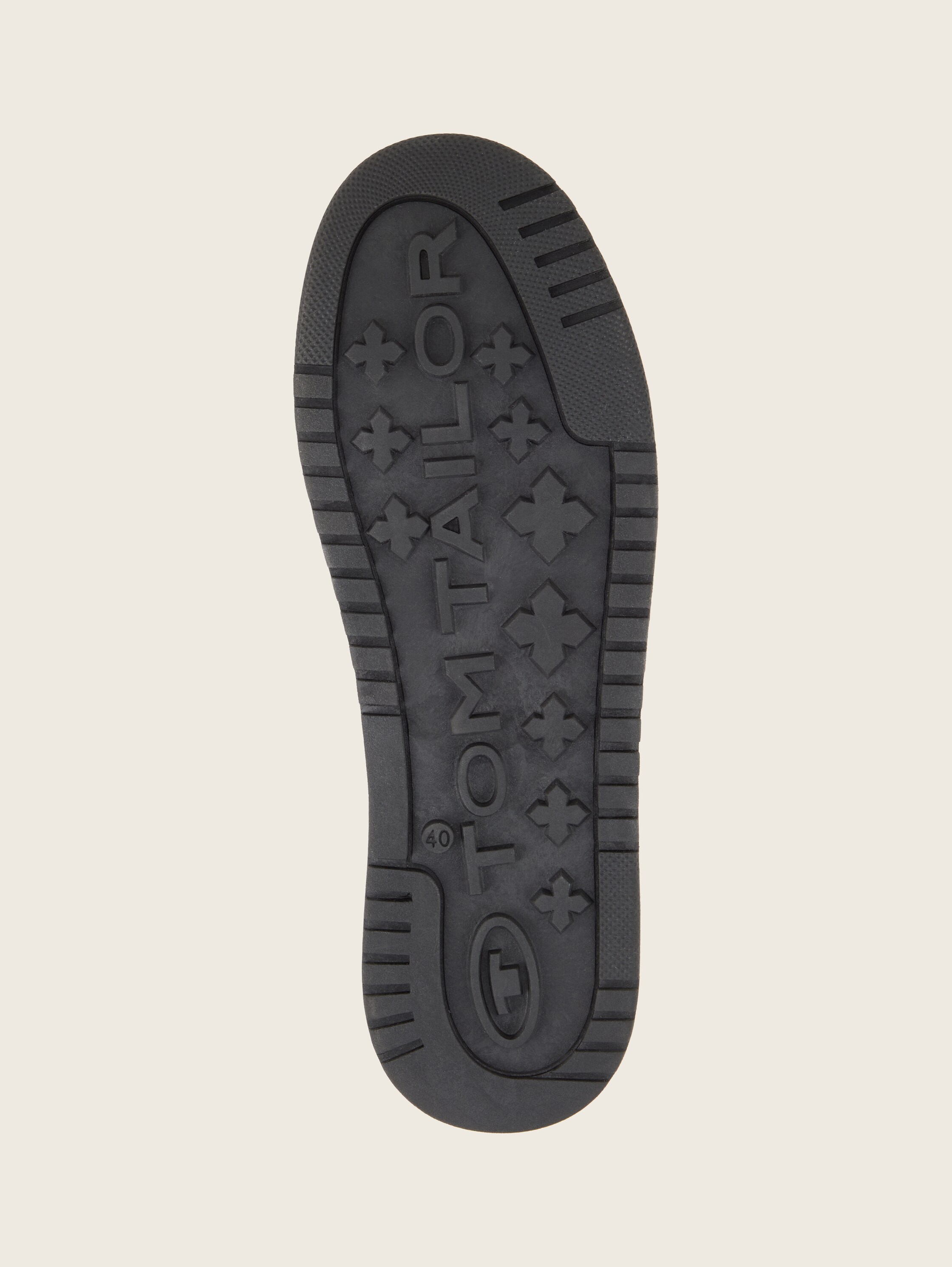 Sneaker aus Leder - blackwhite -