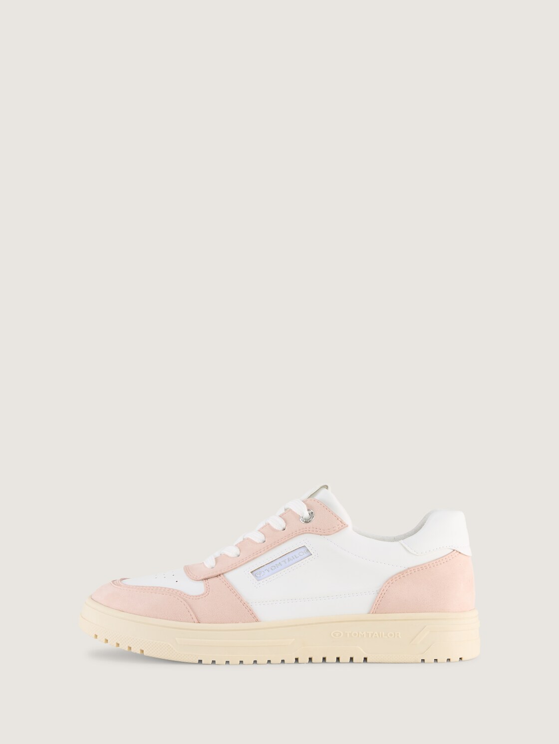 Sneaker mit Colour-Blocking - white-nude - seitliche Produkt-Ansicht