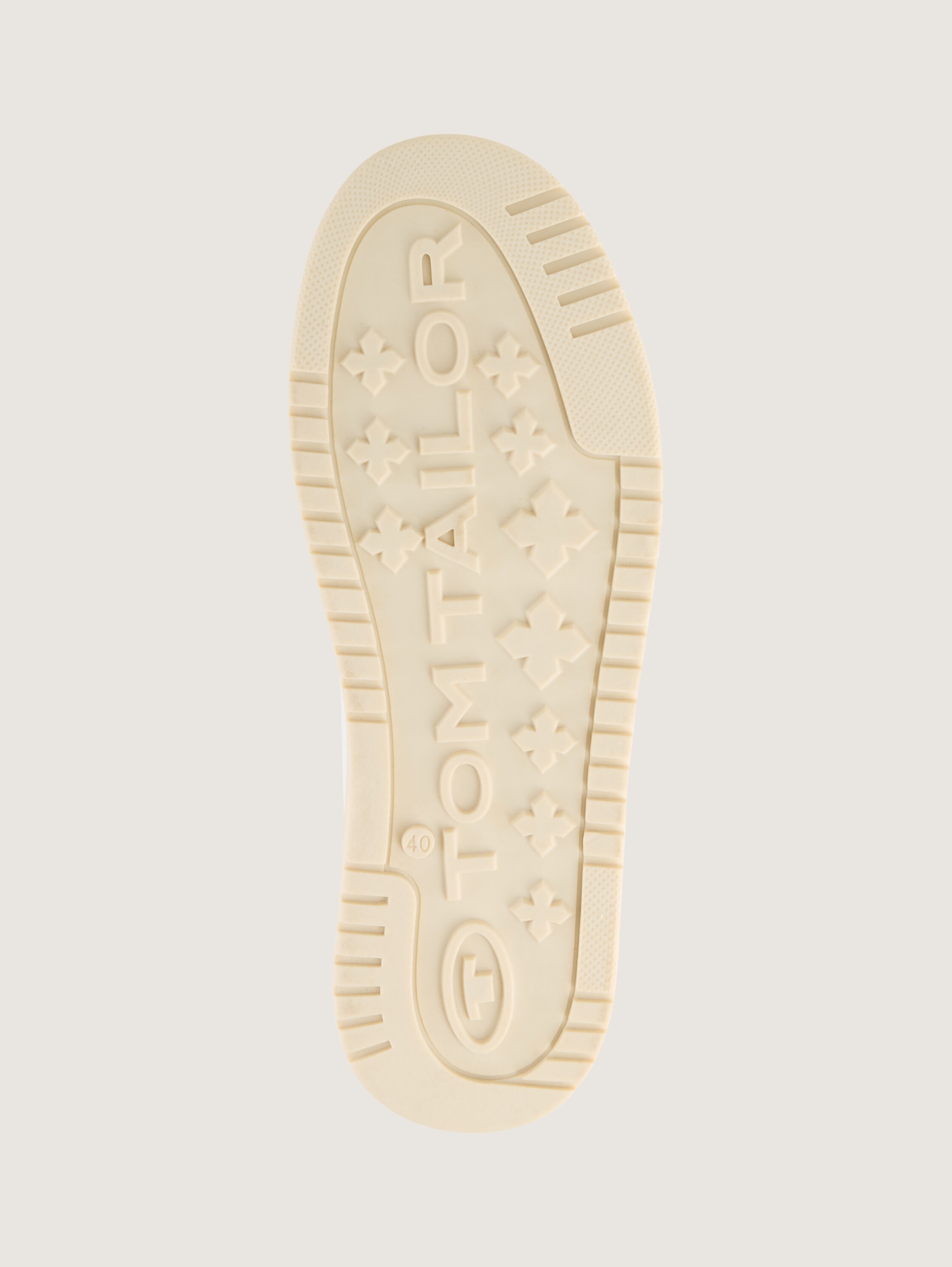 Baskets avec similicuir de qualité supérieure - whitecream - 